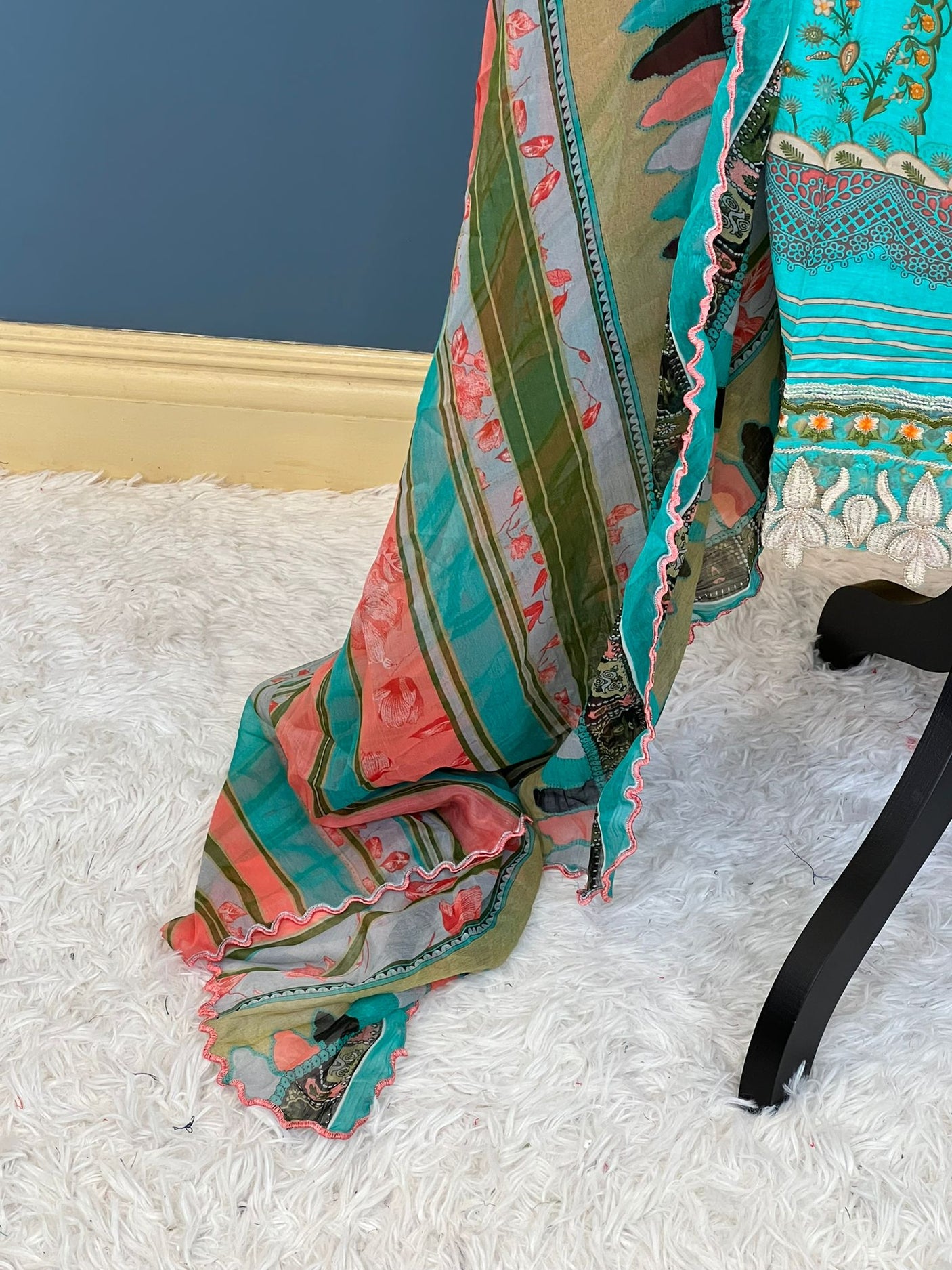 Pakistani Stitched Embroidered lawn Salwar kameez ready to ship