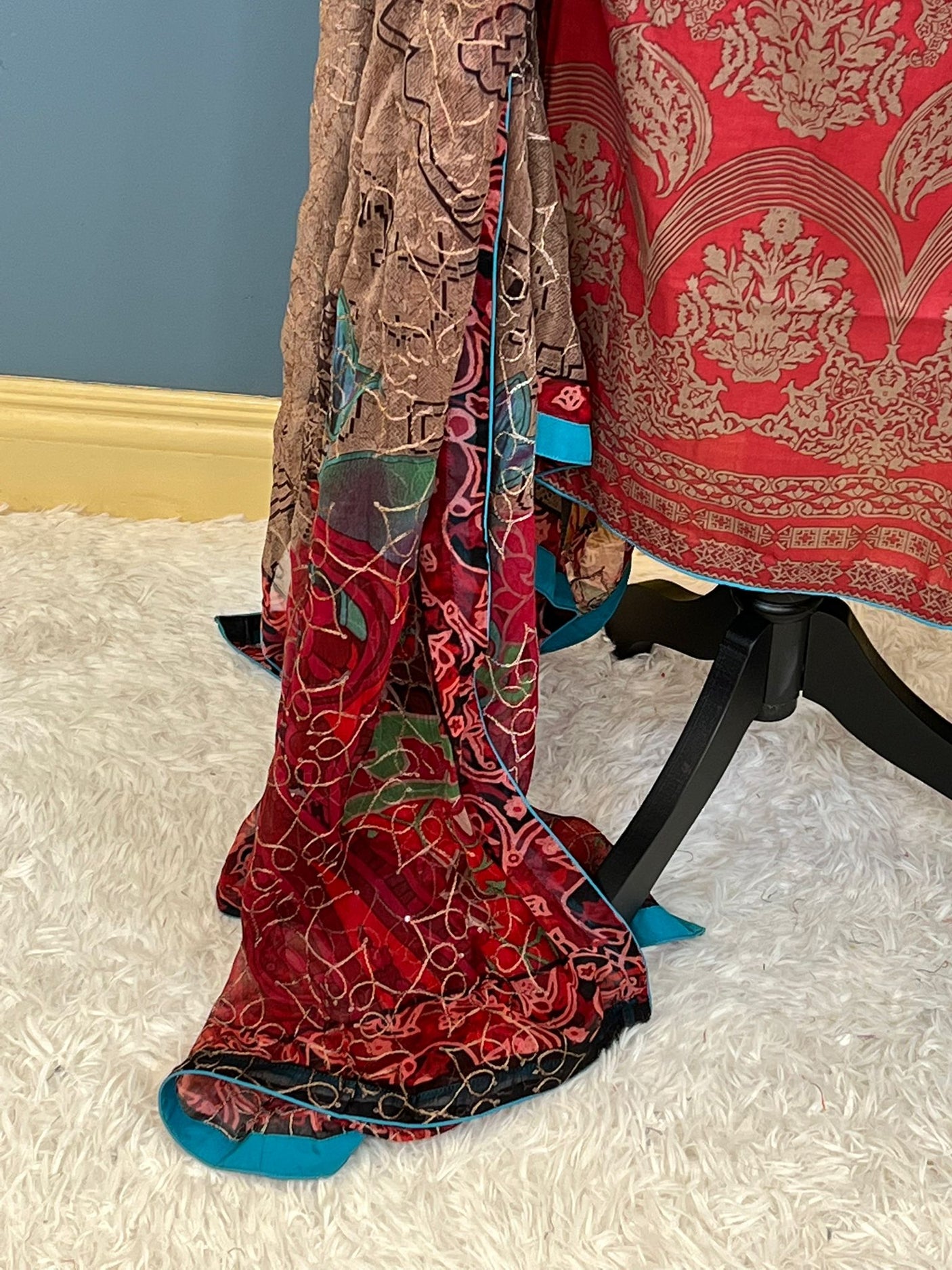 Pakistani Stitched Embroidered lawn Salwar kameez ready to ship