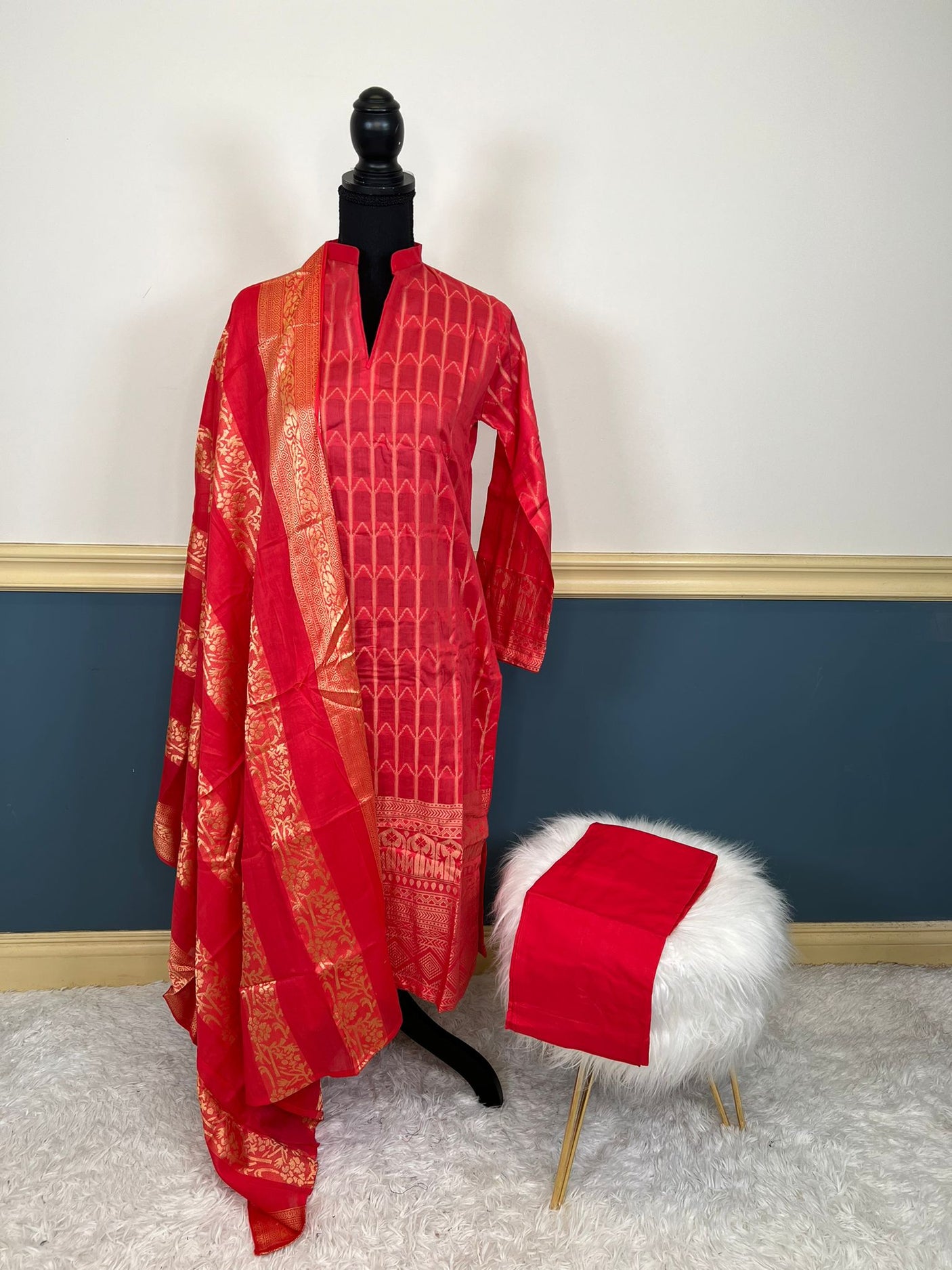 Pakistani Stitched Embroidered lawn Salwar kameez ready to ship