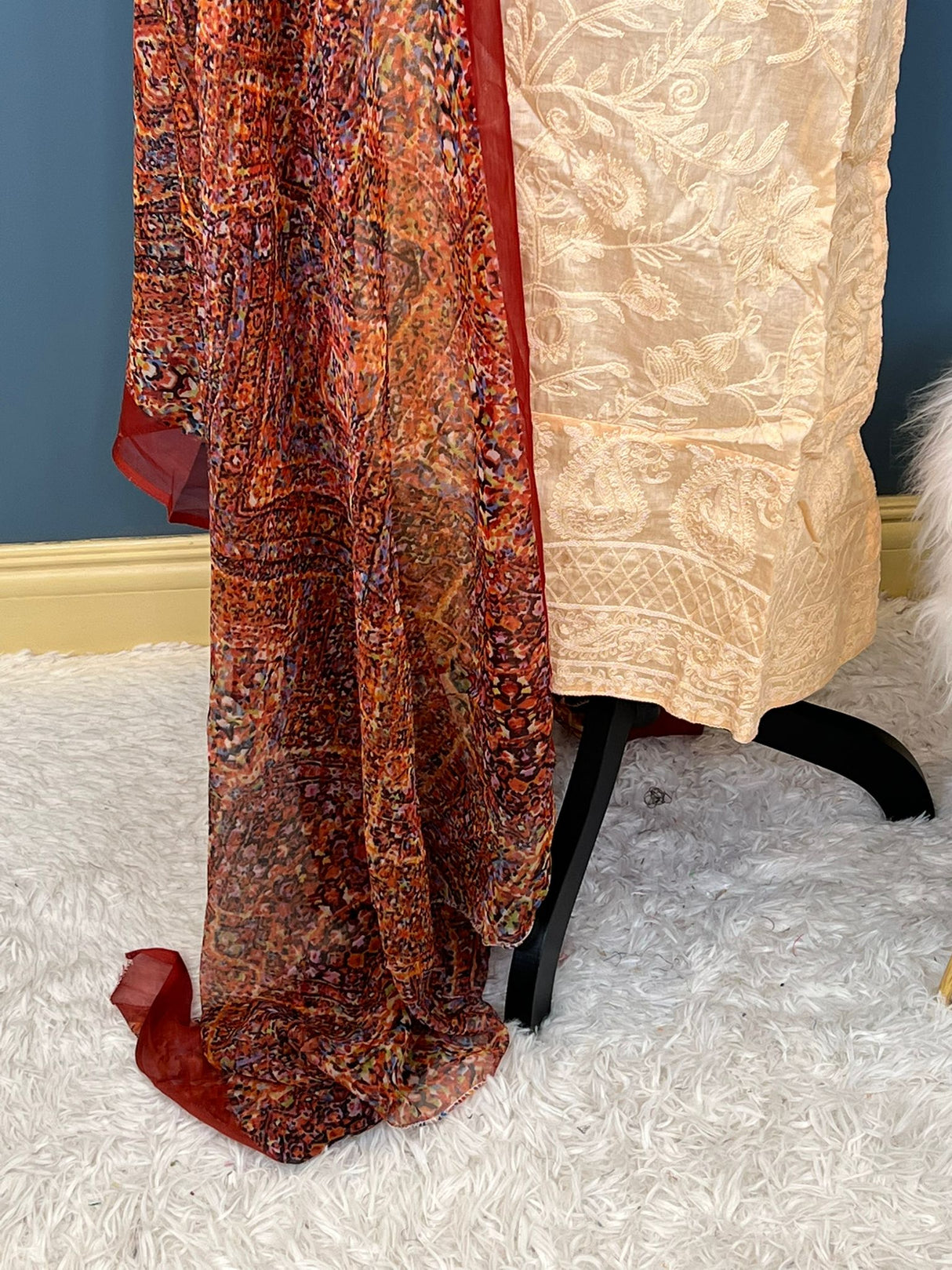 Indian Cotton Stitched Embroidery Suit Ready To Ship