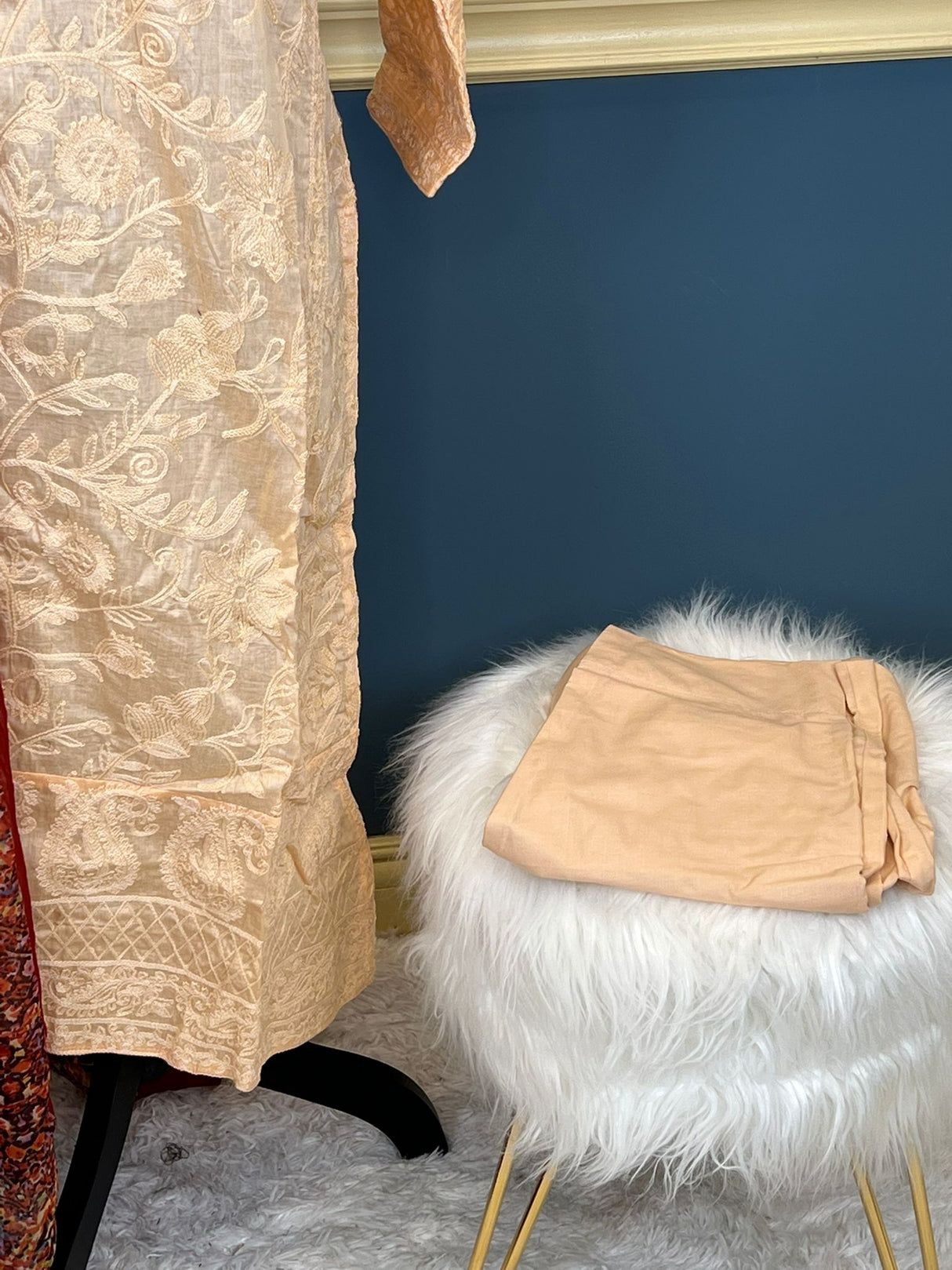 Indian Cotton Stitched Embroidery Suit Ready To Ship