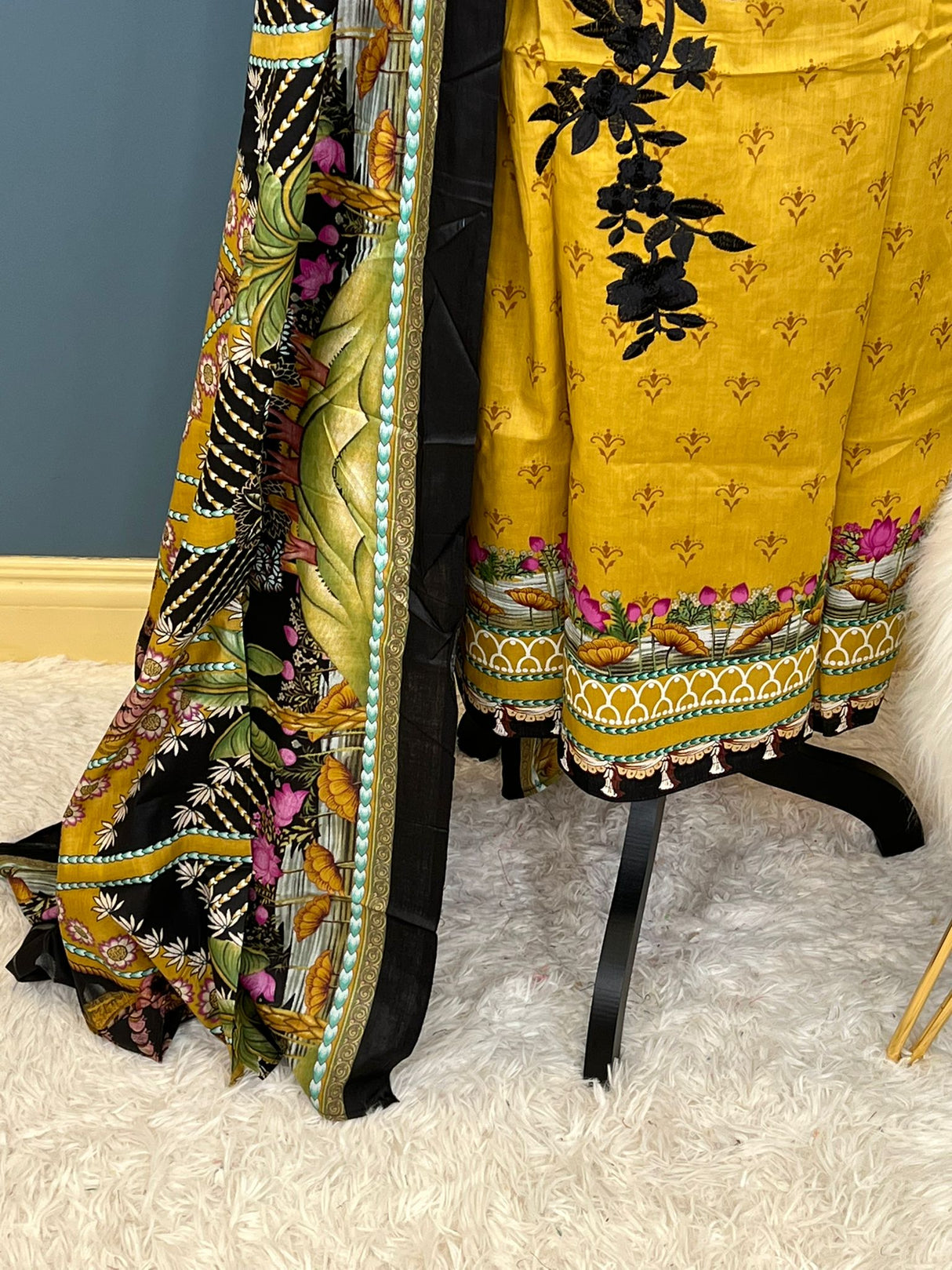 Indian Cotton Stitched Embroidery Suit Ready To Ship