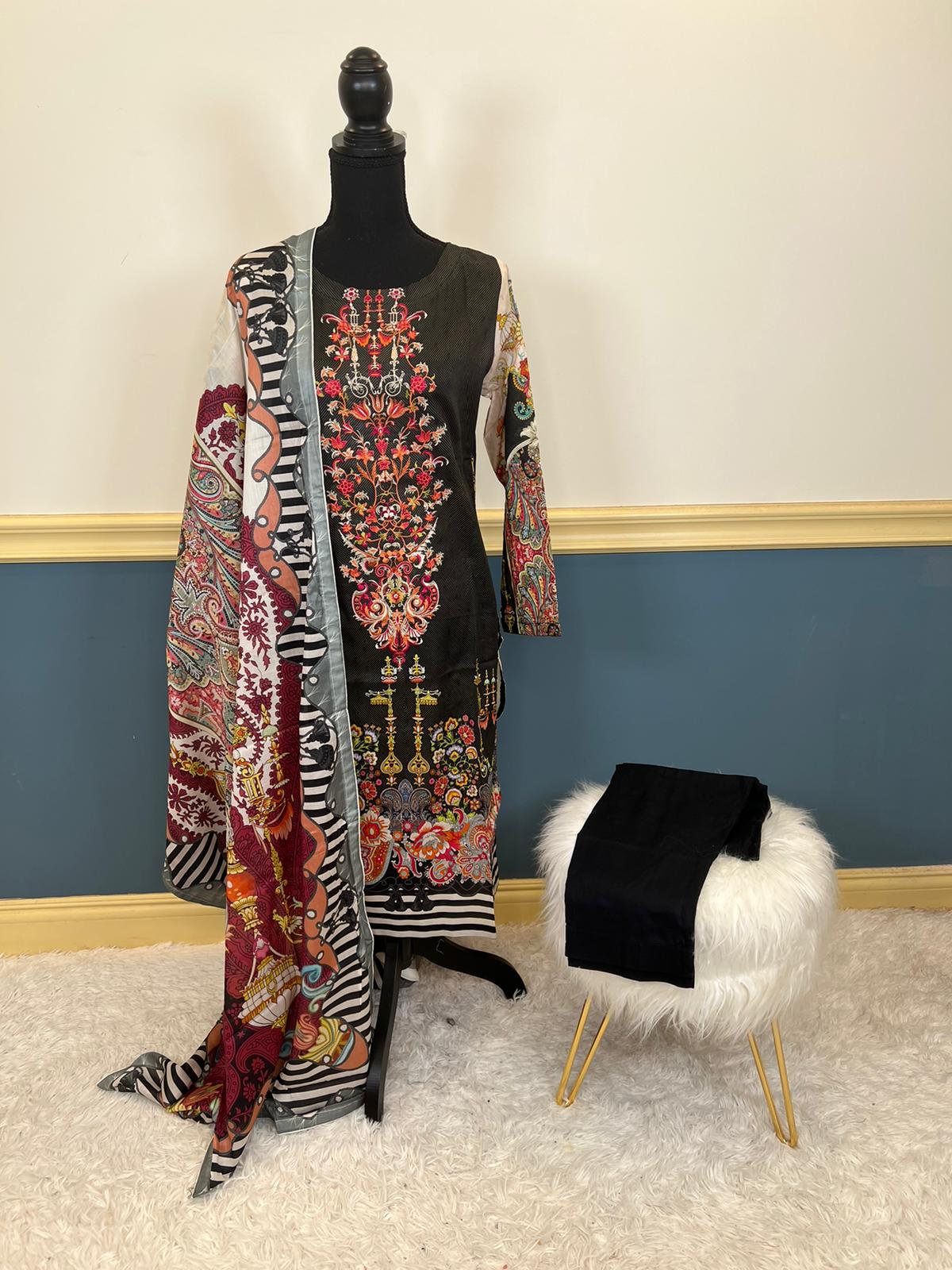 Pakistani Stitched Embroidered luxury lawn Dresses Ready To Ship