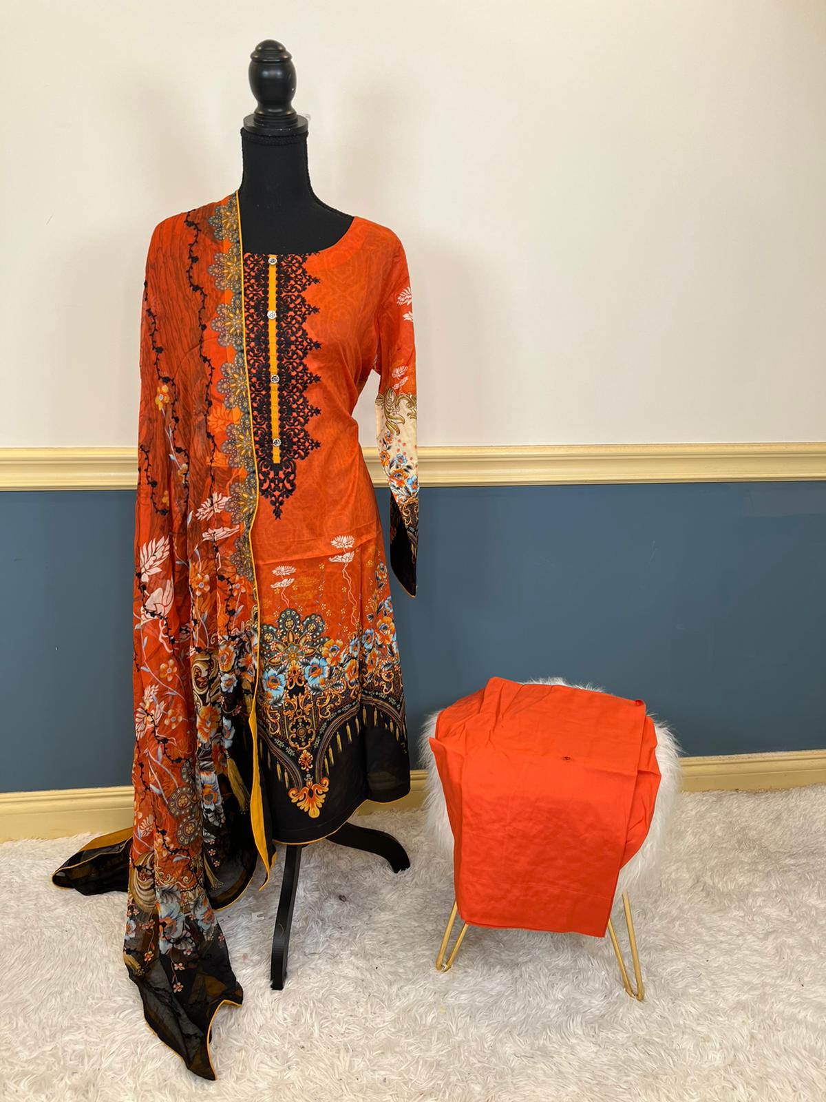 Pakistani Stitched Embroidered luxury lawn Dresses Ready To Ship