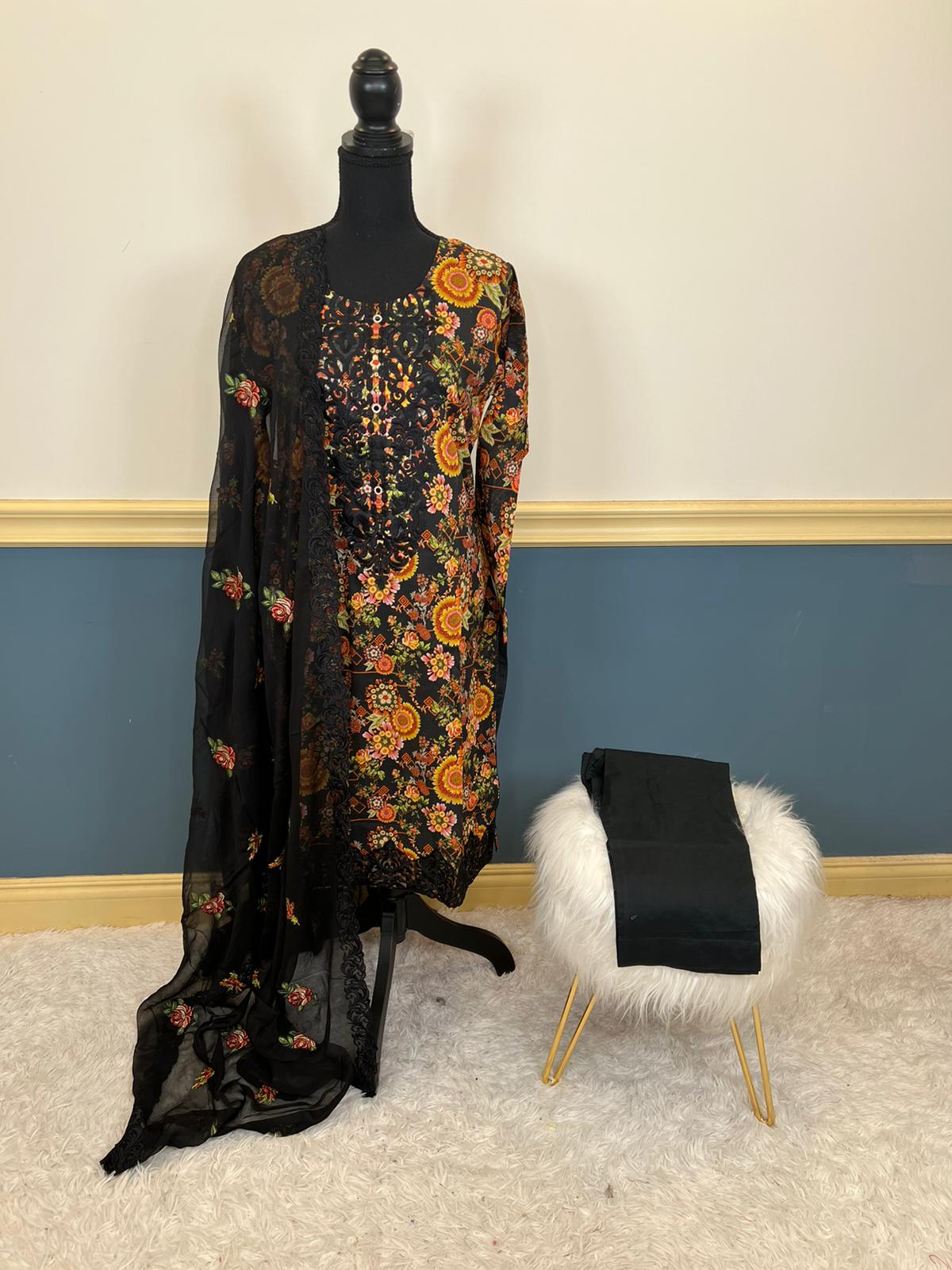 Pakistani Stitched Embroidered luxury lawn Dresses Ready To Ship