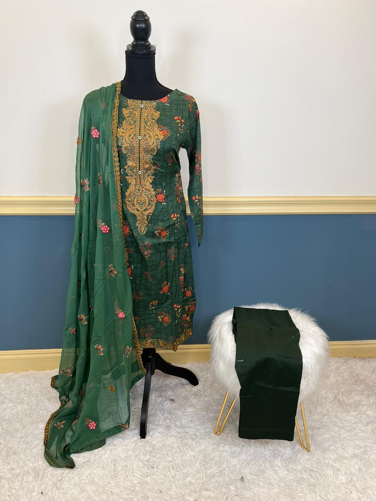 Pakistani Stitched Embroidered luxury lawn Dresses Ready To Ship