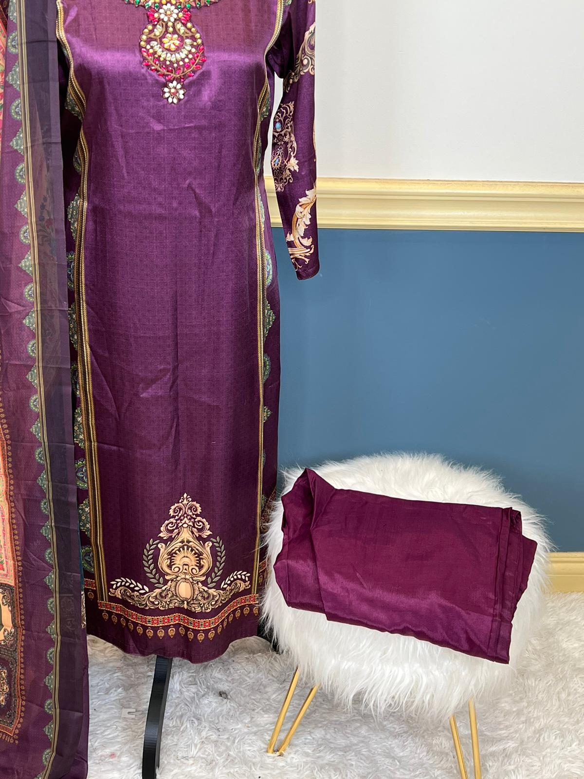 Indian Stitched Embroidered Silk Collection Ready To Ship