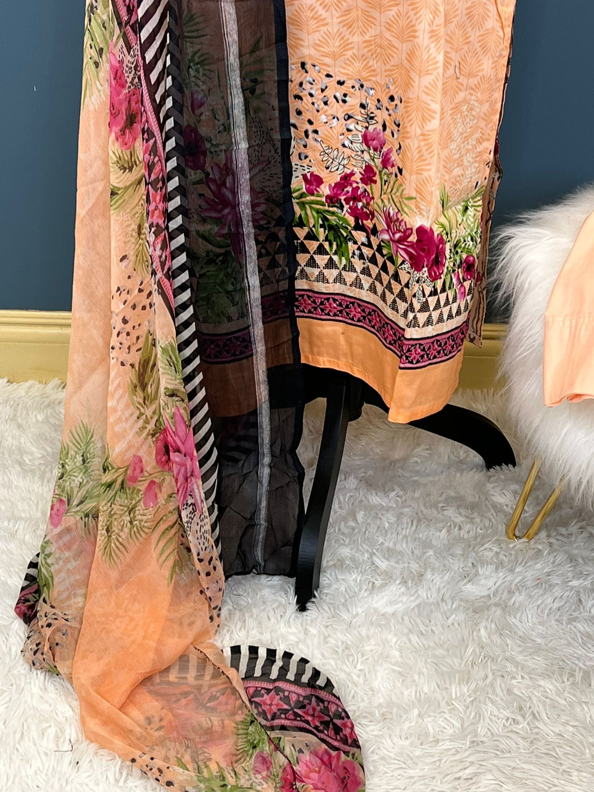 Indian Cotton Stitched Embroidery Suit Ready To Ship