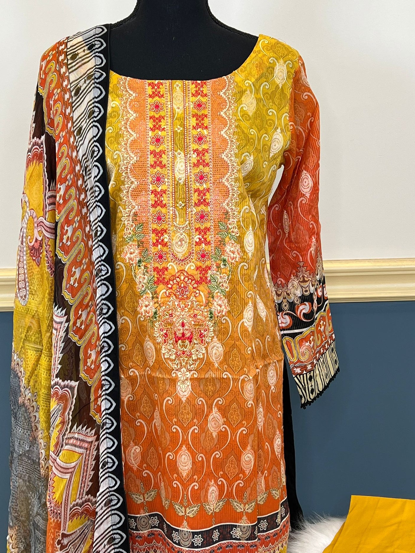 Pakistani Stitched Embroidered luxury lawn Dresses Ready To Ship