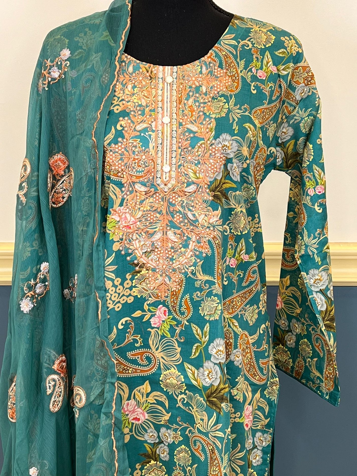 Pakistani Stitched Embroidered luxury lawn Dresses Ready To Ship