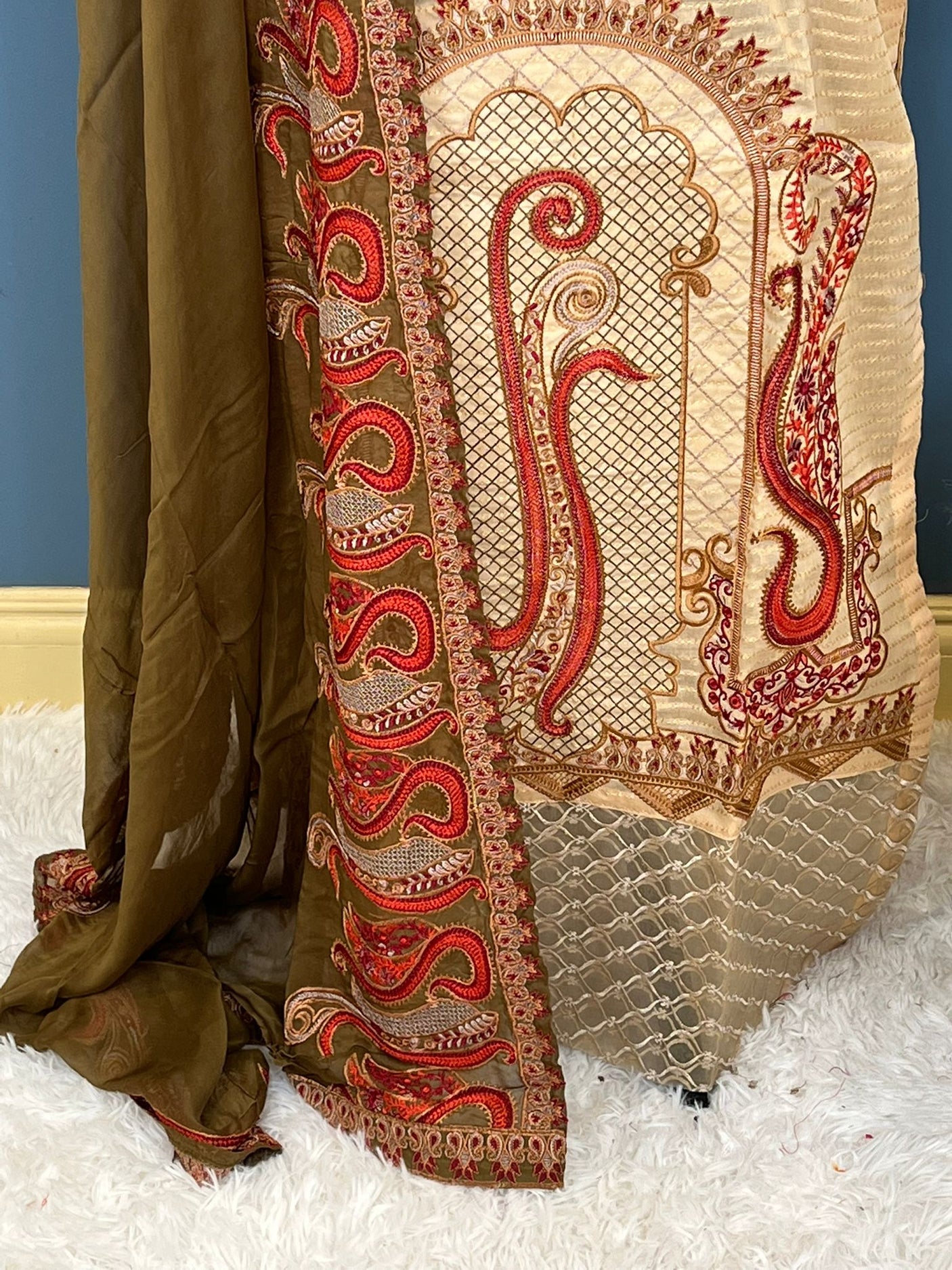 Pakistani Stitched Embroidery luxury lawn Dresses Ready To Ship