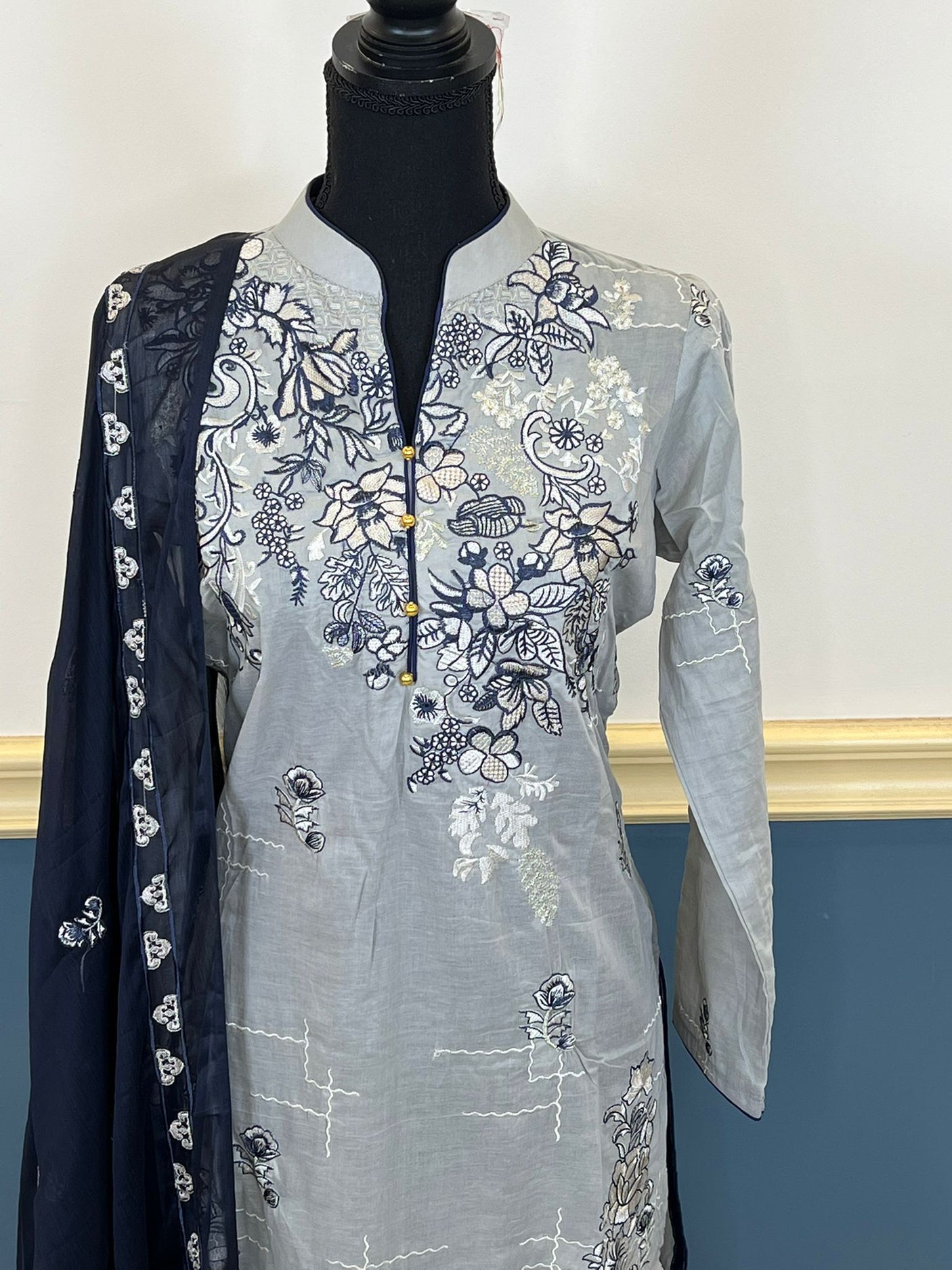 Pakistani Stitched Embroidery luxury lawn Dresses Ready To Ship