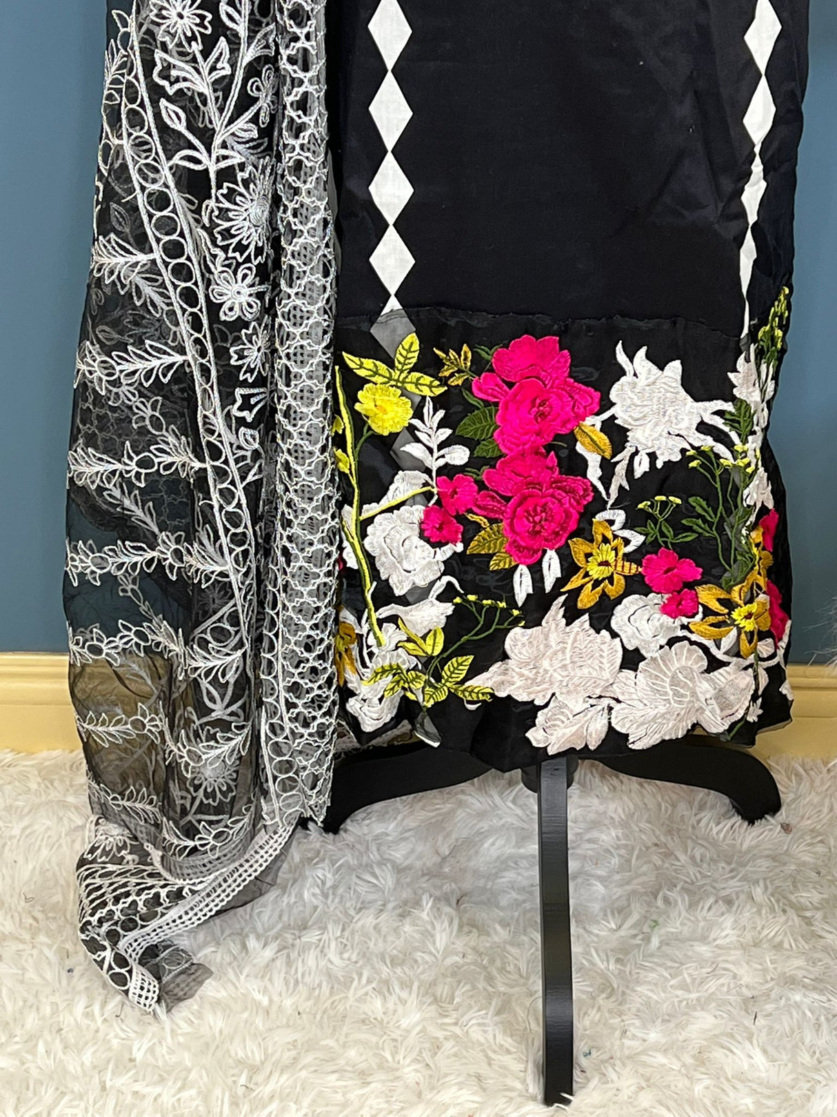 Indian Cotton Stitched Embroidery Suit Ready To Ship