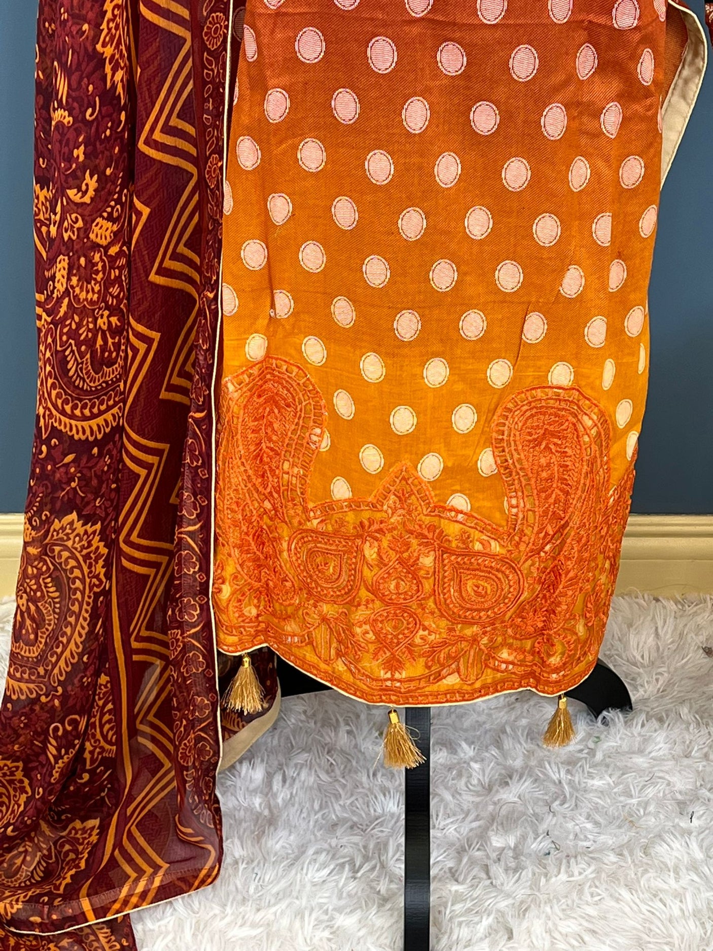 Pakistani Stitched Embroidered lawn Salwar kameez ready to ship