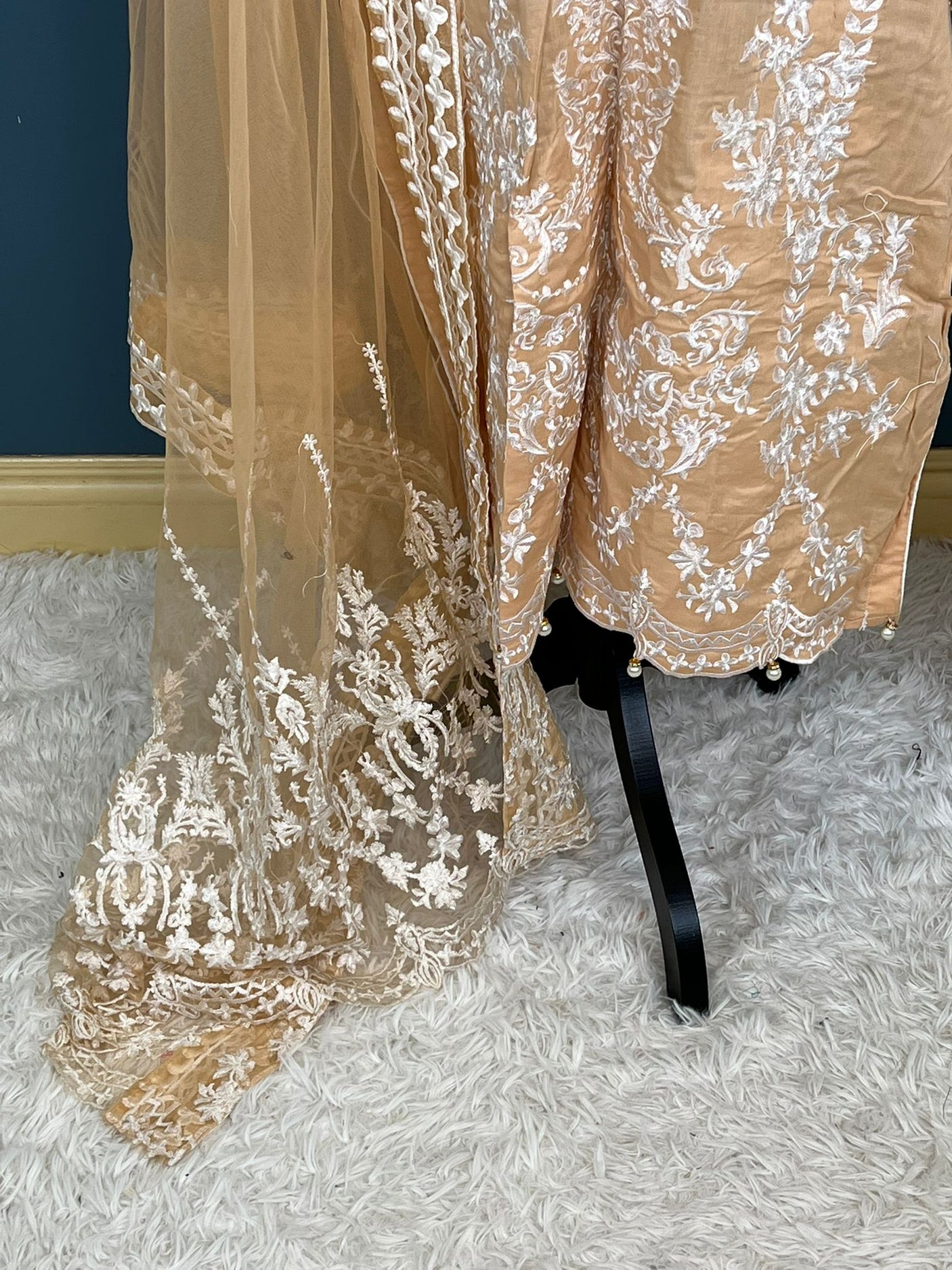 Pakistani lawn stitched Embroidered Suit Ready To Ship