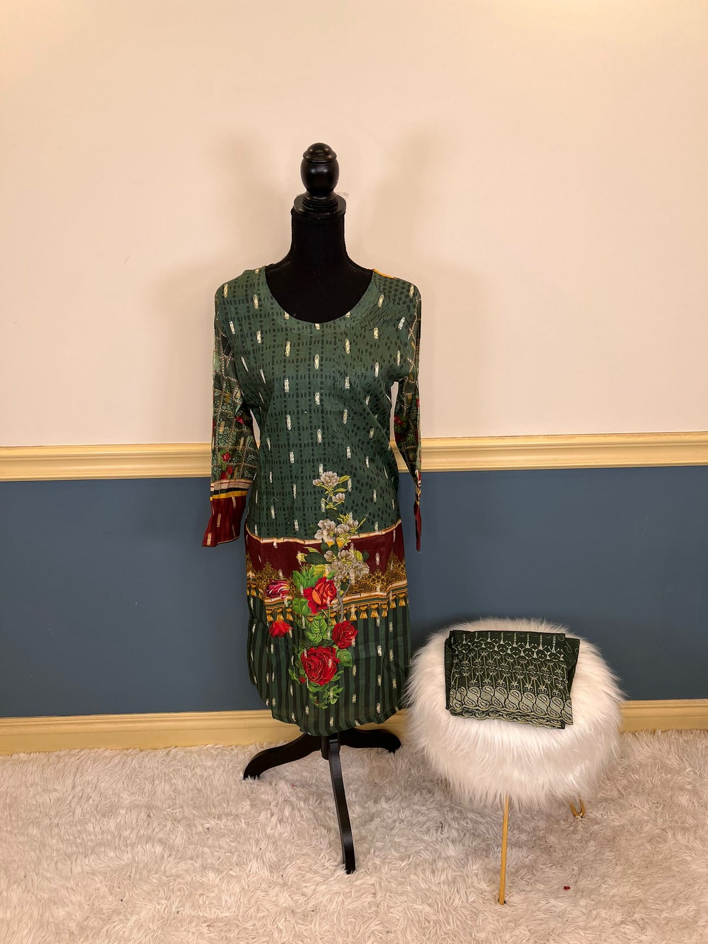 Pakistani Stitched Embroidery Lawn Suit Ready To Ship