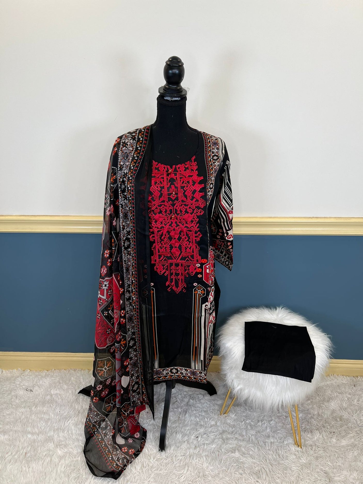 Pakistani Stitched Embroidery Lawn Suit Ready To Ship