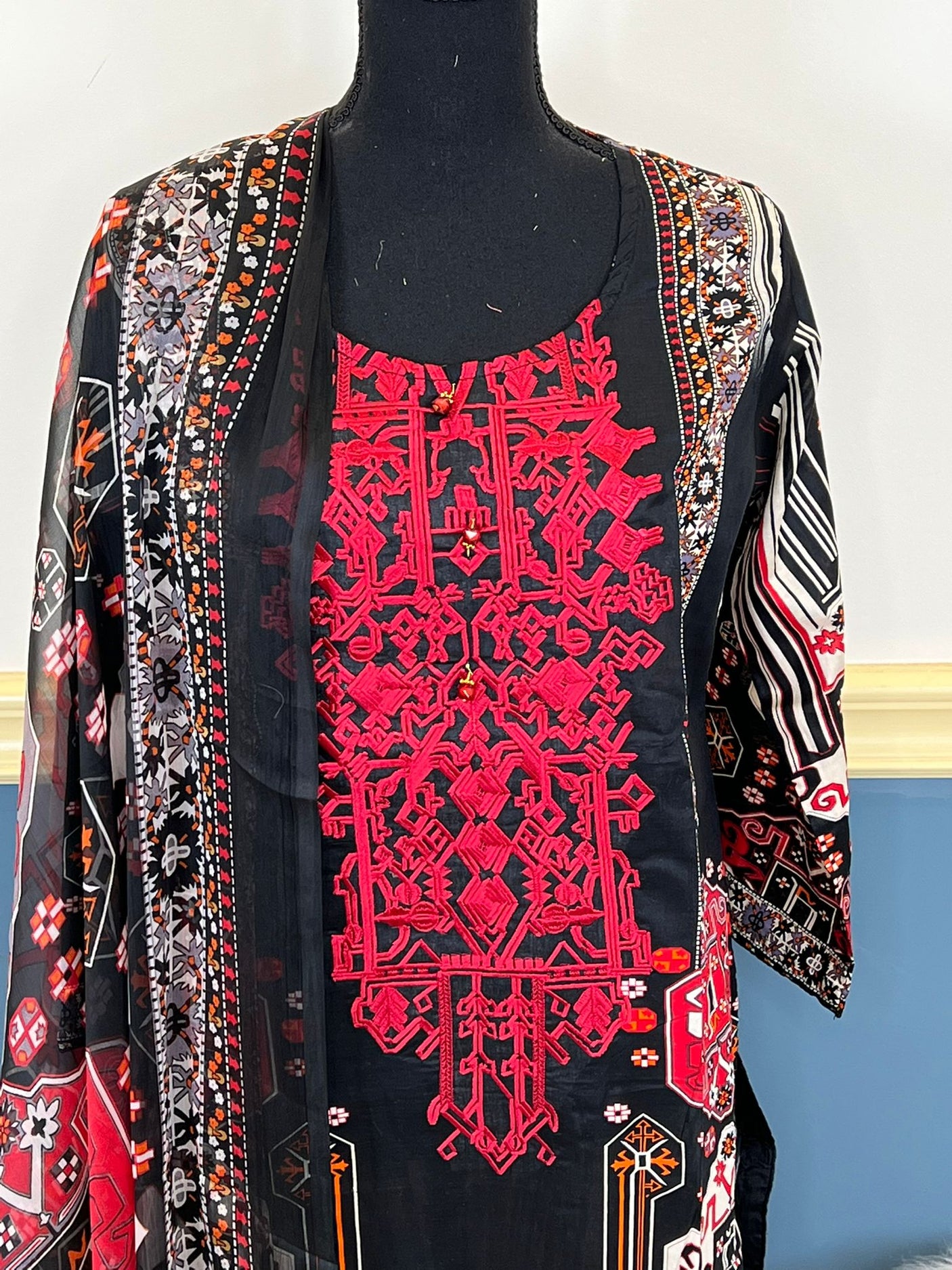 Pakistani Stitched Embroidery Lawn Suit Ready To Ship