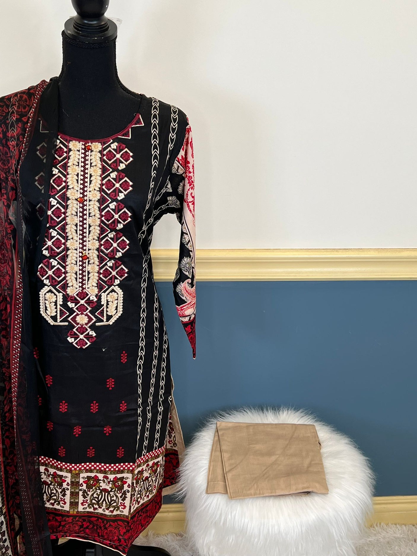 Pakistani Stitched Embroidery Lawn Suit Ready To Ship