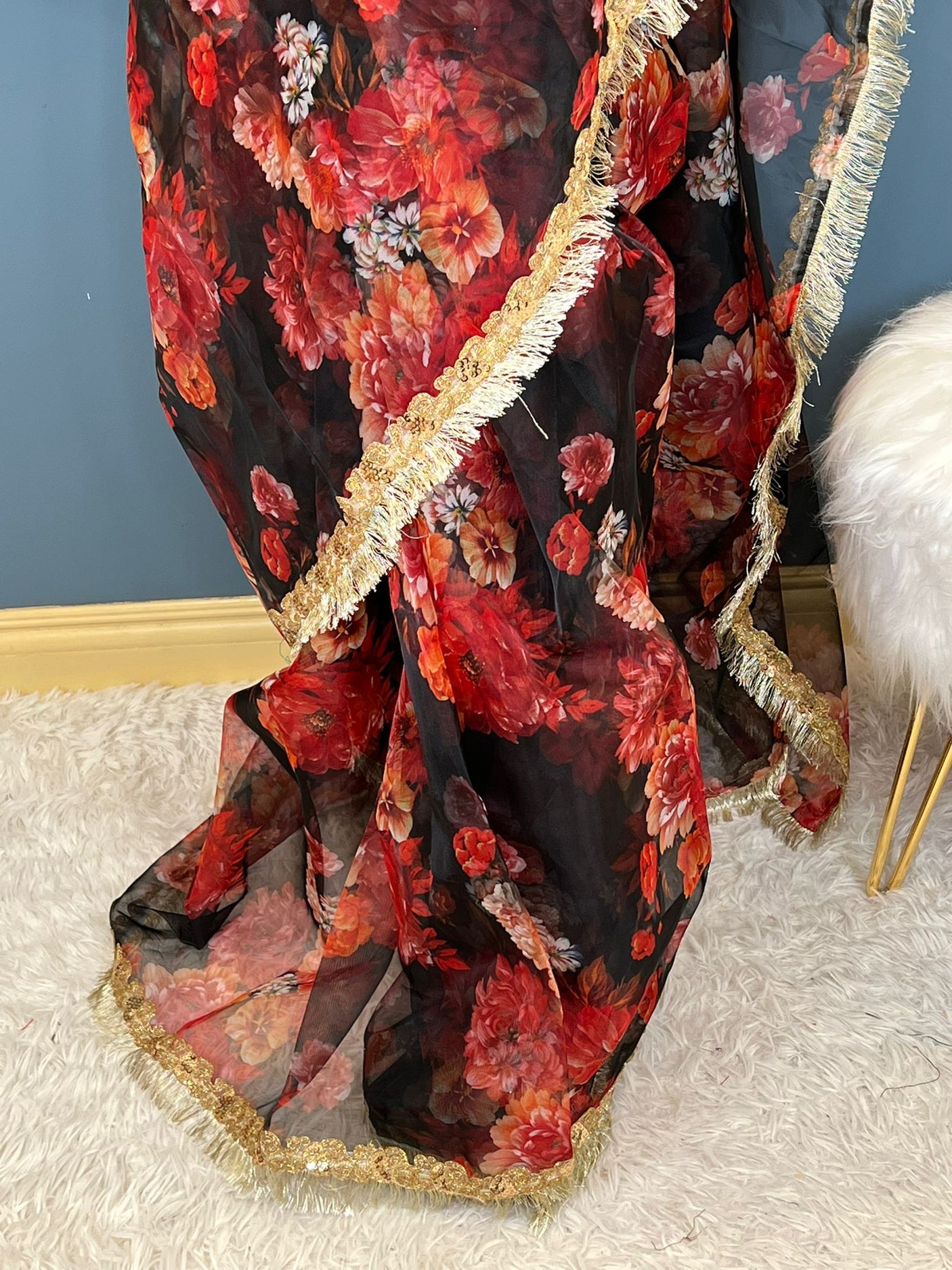 Pure Organza Saree with Stiched Blouse