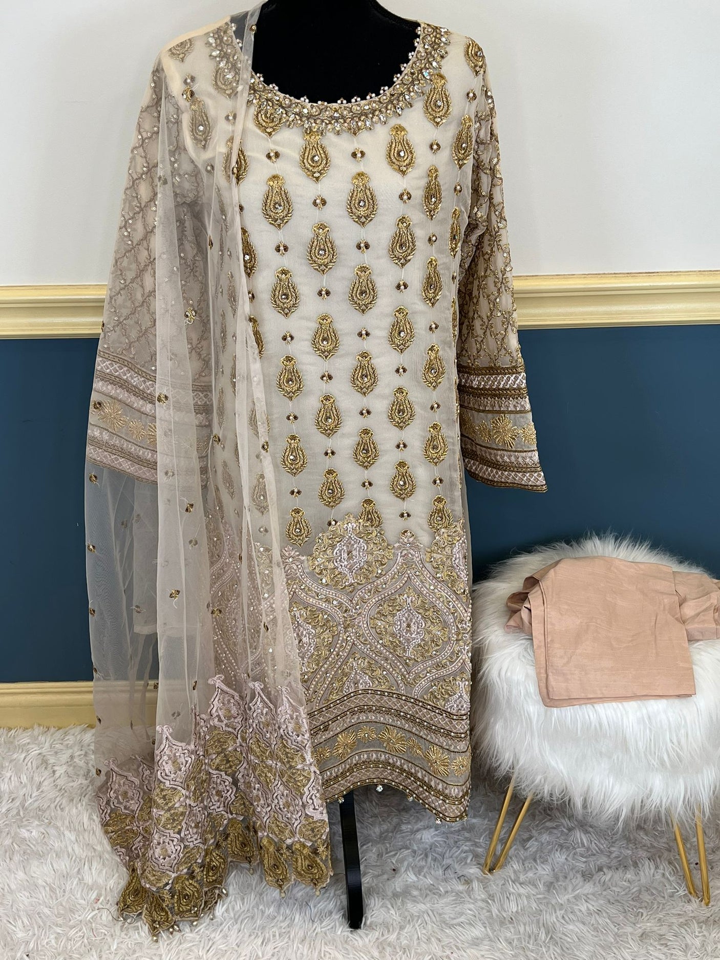 Pakistani Embroidered Luxury Party wear Ready To Ship