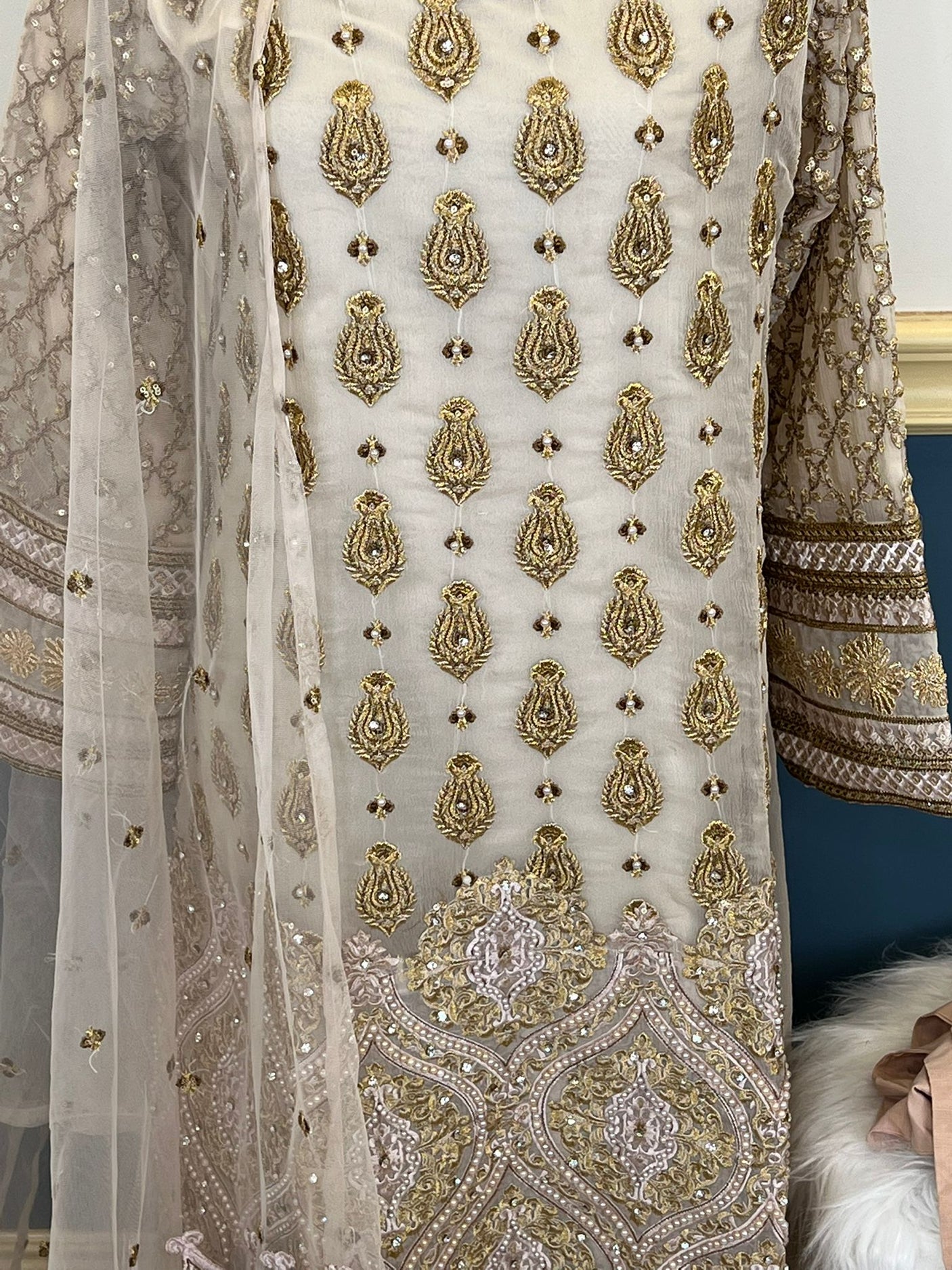 Pakistani Embroidered Luxury Party wear Ready To Ship