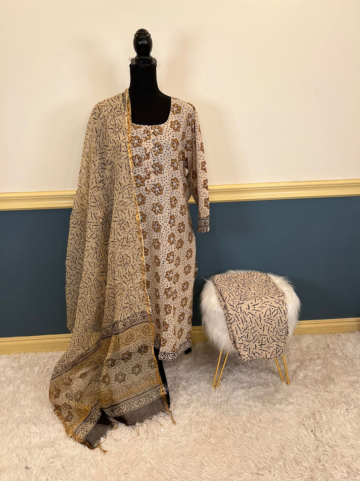 Indian Soft Cotton Stitched Suit Ready To Ship