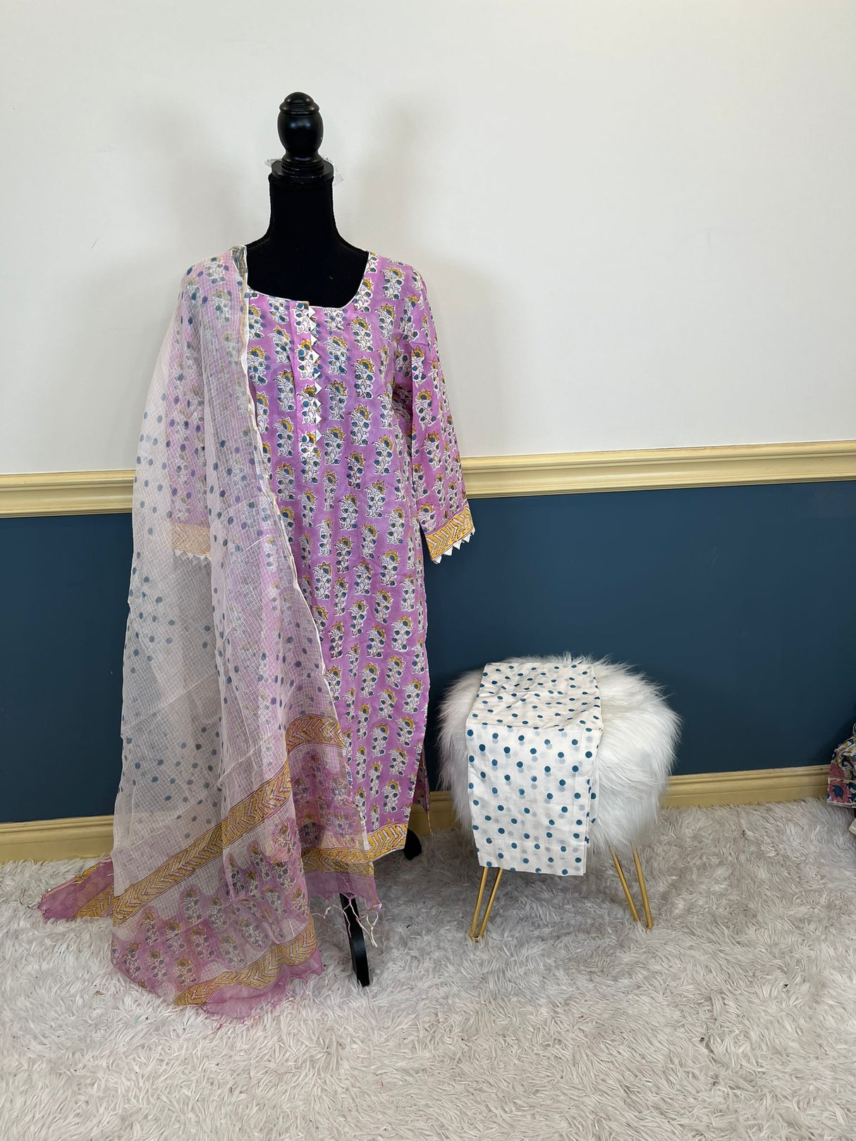 Indian Soft Cotton Stitched Suit Ready To Ship