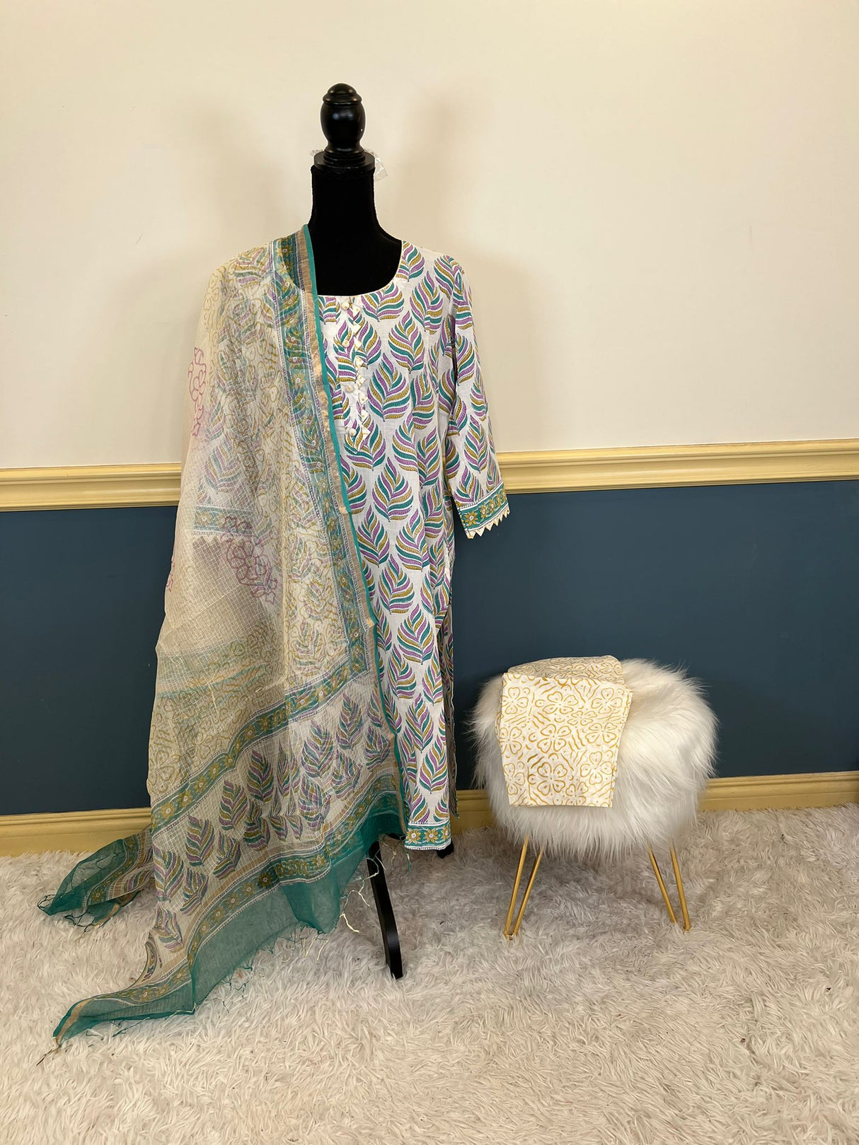 Indian Soft Cotton Stitched Suit Ready To Ship