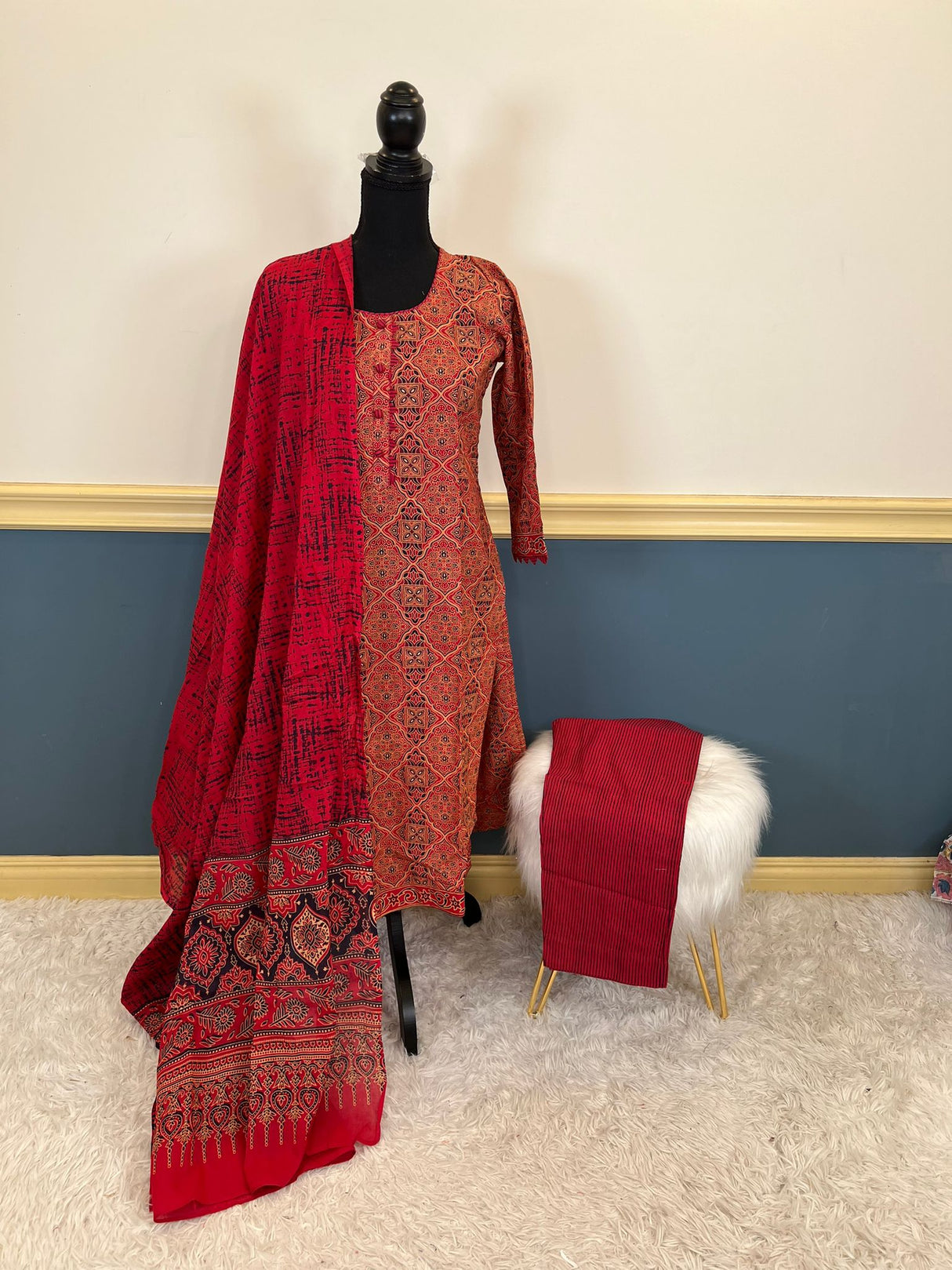 Indian Soft Cotton Stitched Suit Ready To Ship