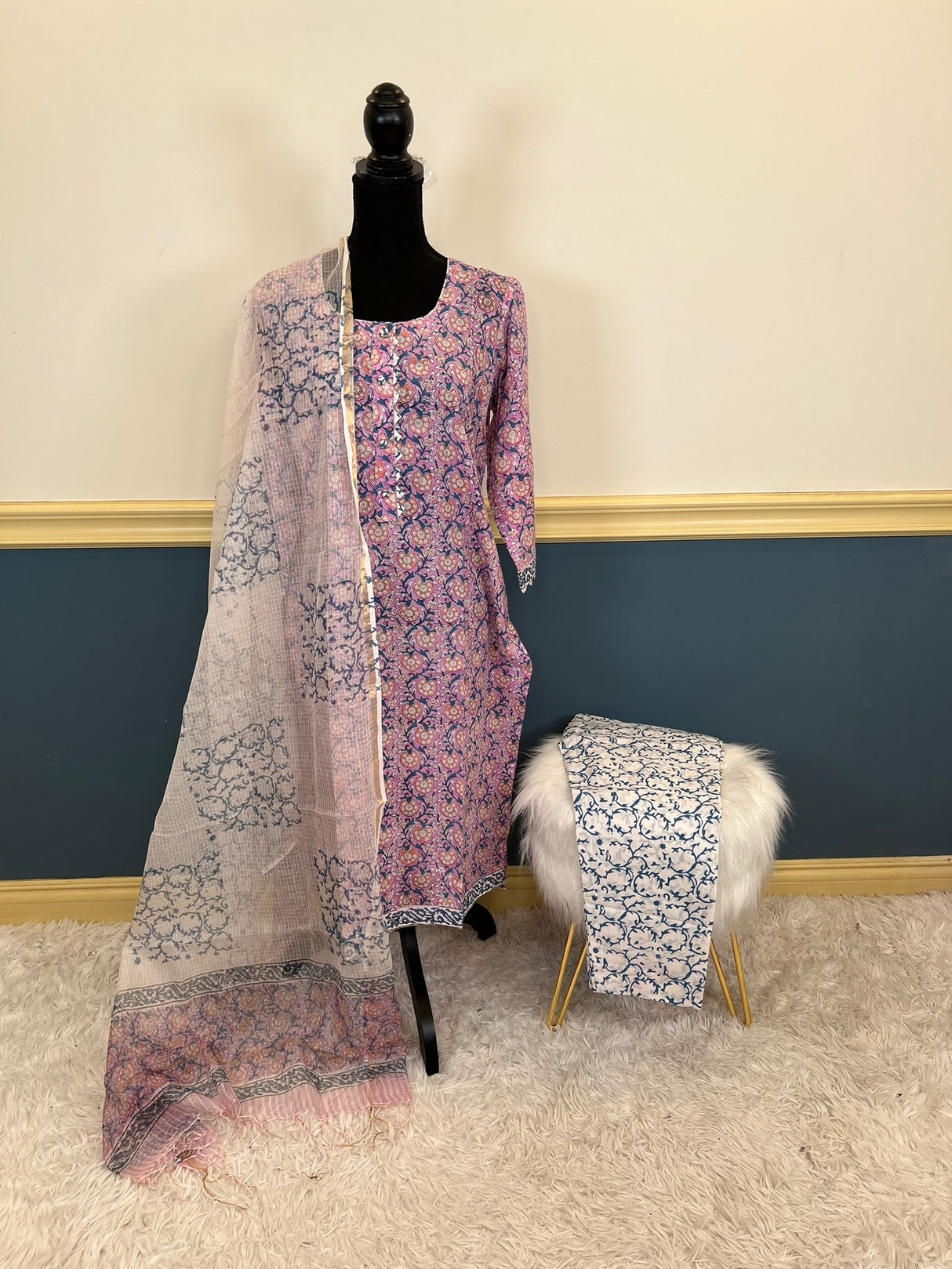 Indian Soft Cotton Stitched Suit Ready To Ship