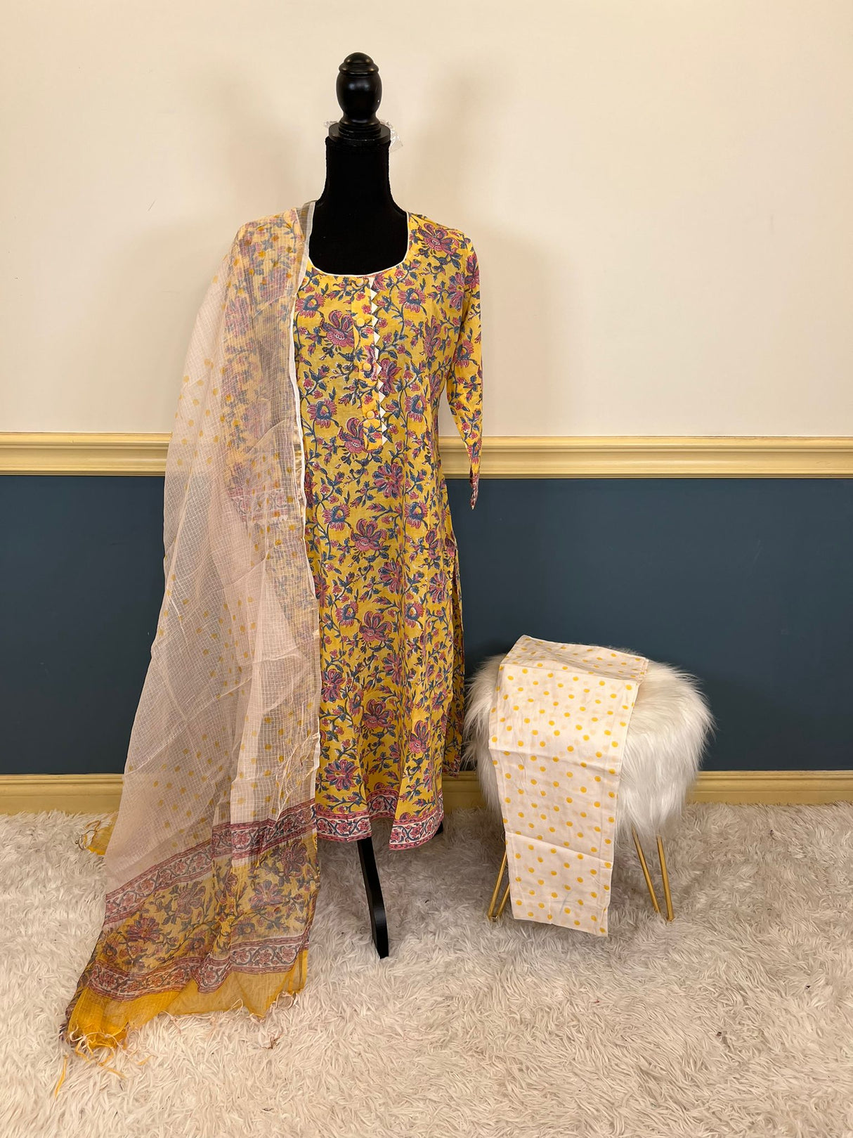 Indian Soft Cotton Stitched Suit Ready To Ship