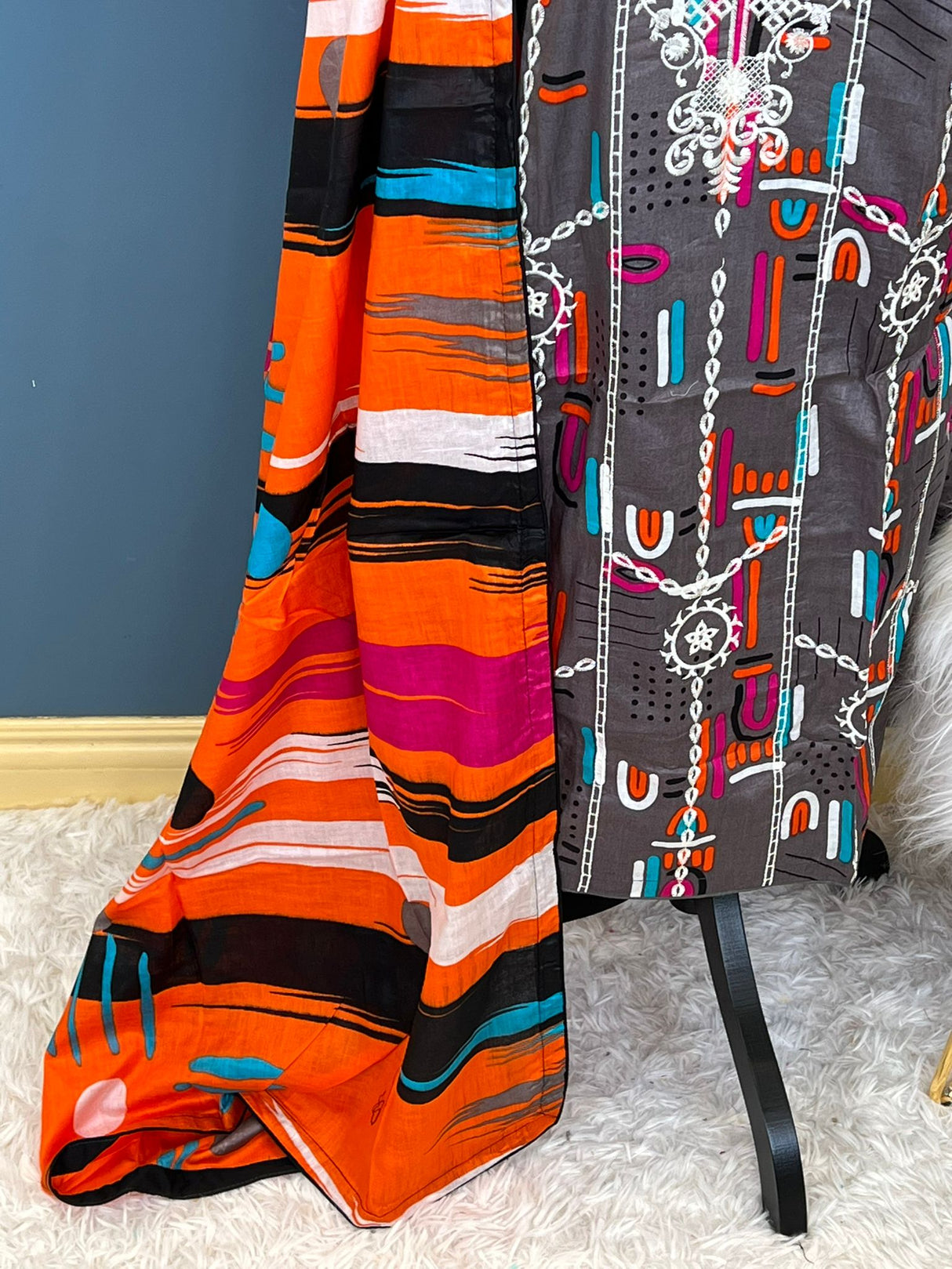 Indian Cotton Stitched Embroidery Suit Ready To Ship