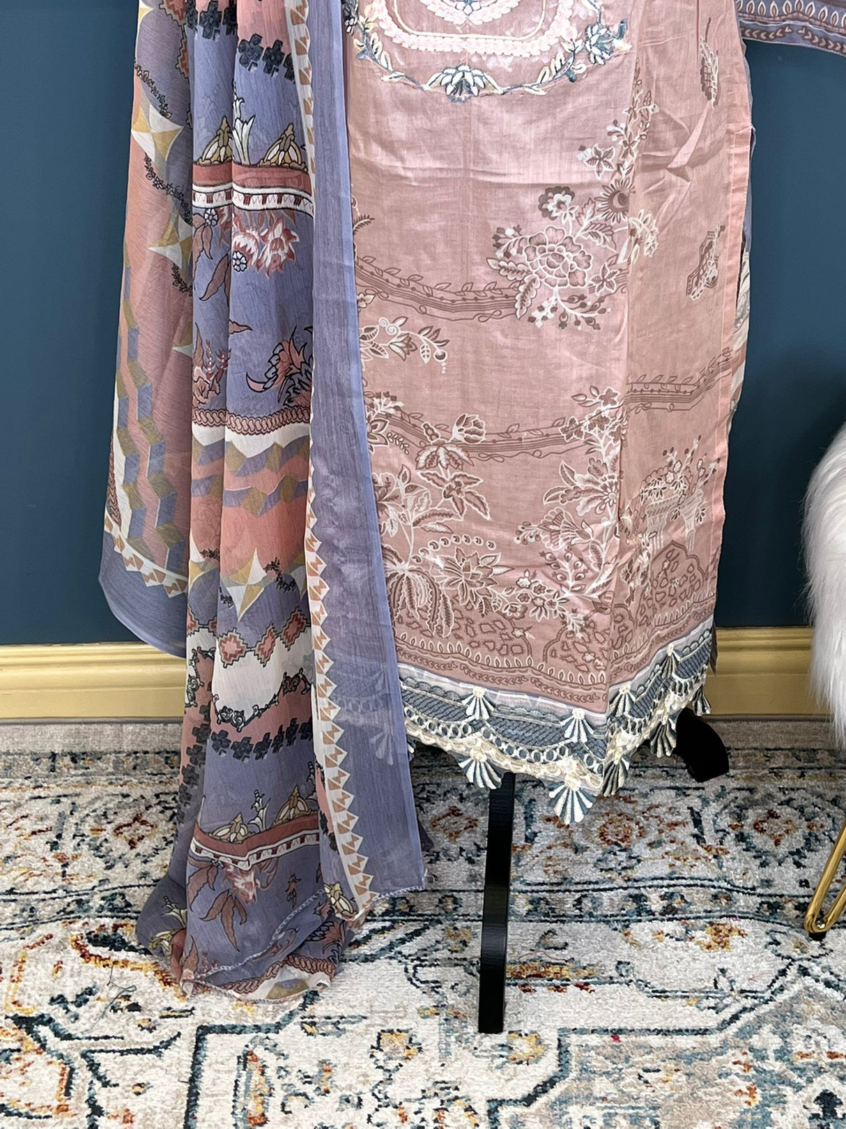 Indian Cotton Stitched Embroidery Suit Ready To Ship