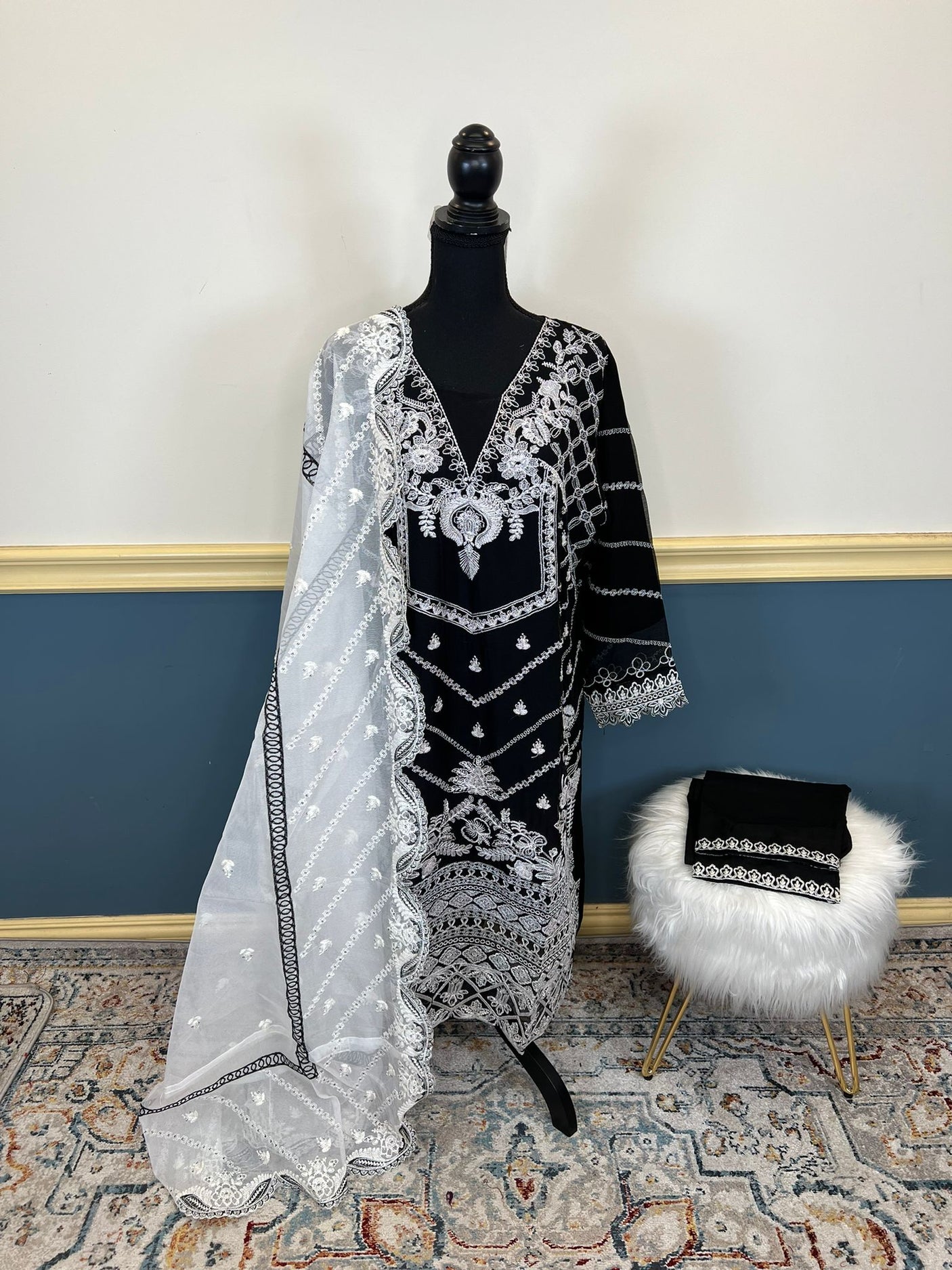 Pakistani Embroidered Luxury Party wear Ready To Ship