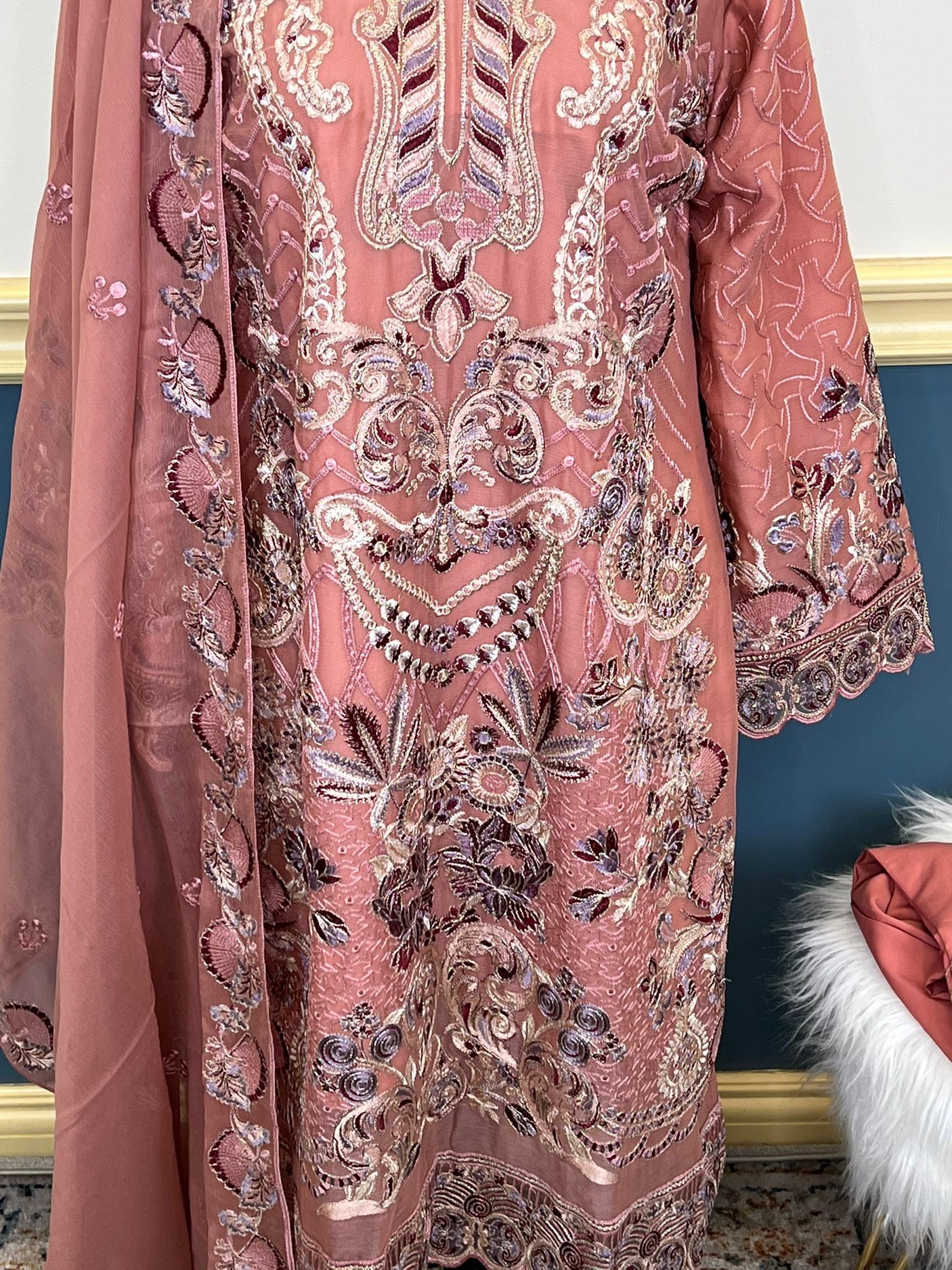 Pakistani Embroidered Luxury Party wear Ready To Ship