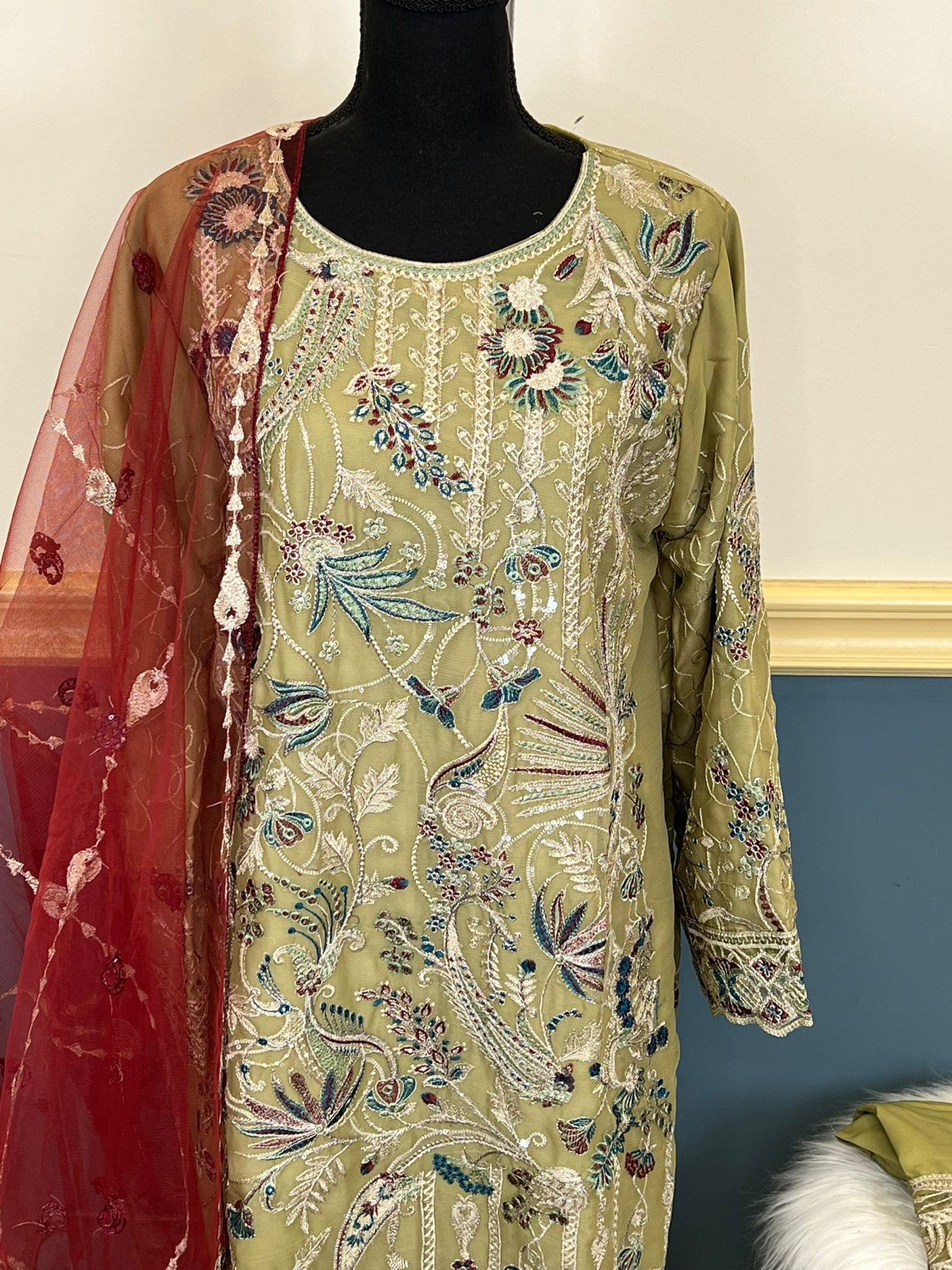Pakistani Embroidered Luxury Party wear Ready To Ship
