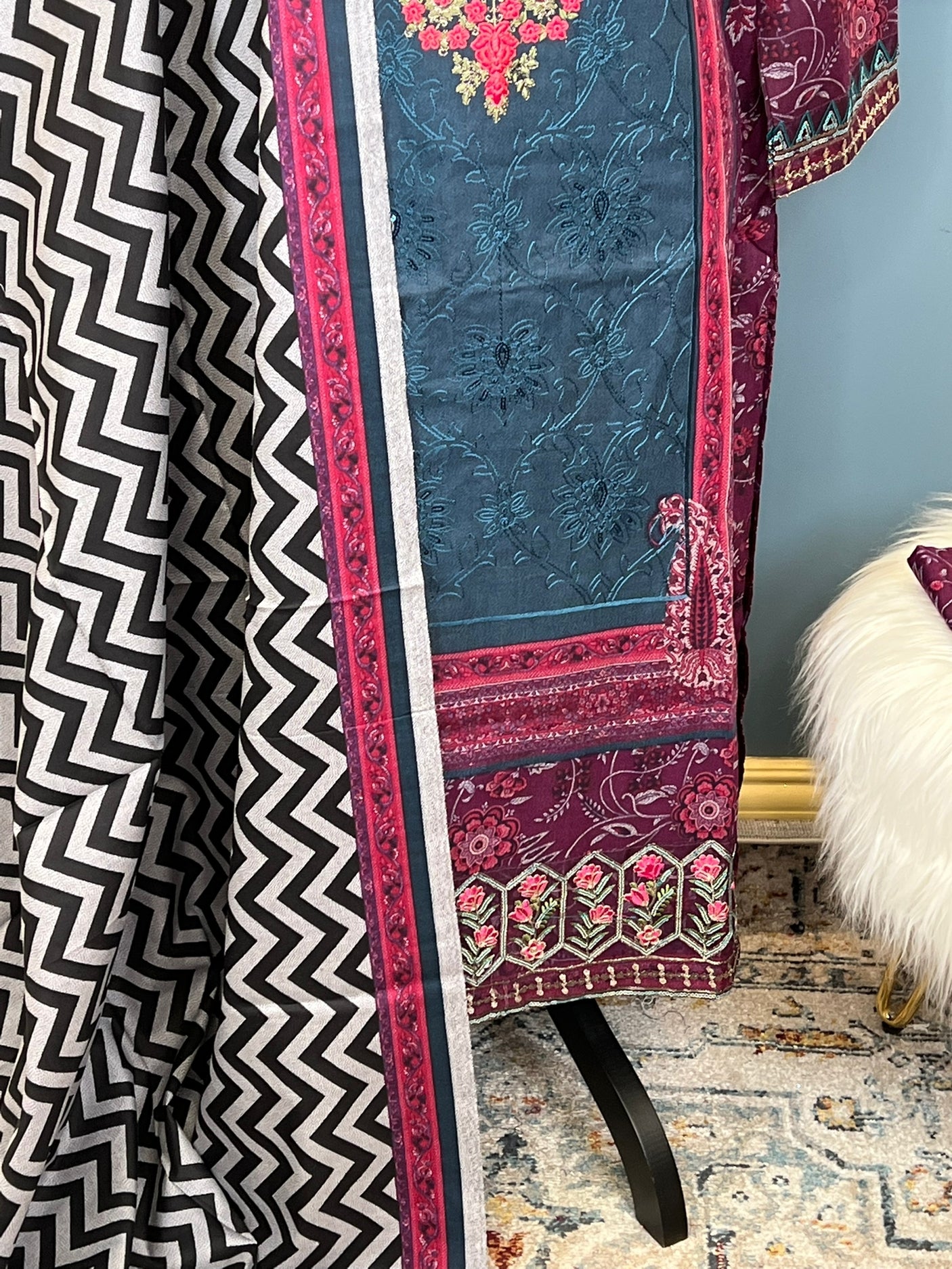 Pakistani Linen Embroidered Salwar kameez Ready To Ship