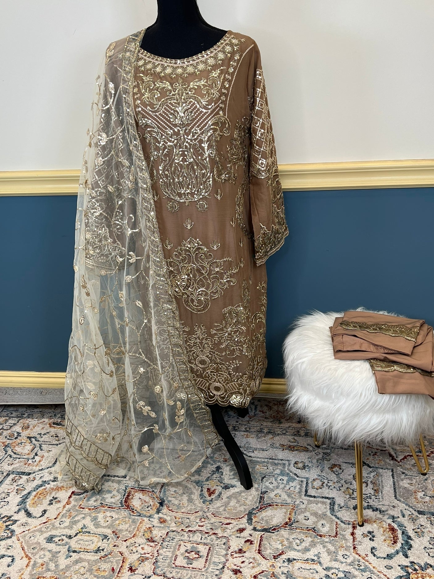 Pakistani Embroidered Luxury Party wear Ready To Ship