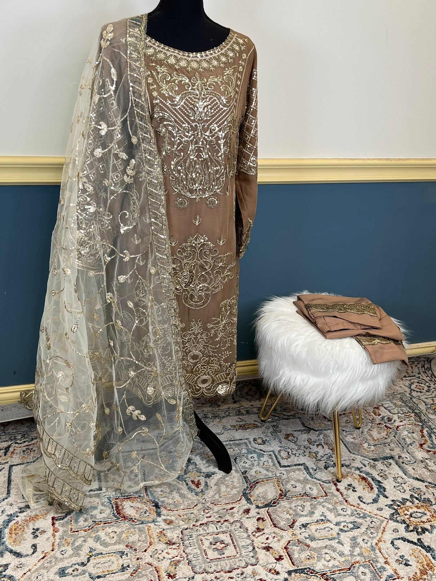 Pakistani Embroidered Luxury Party wear Ready To Ship