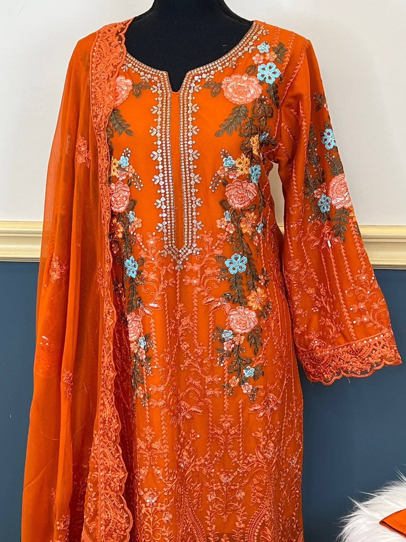 Pakistani Embroidered Luxury Party wear Ready To Ship