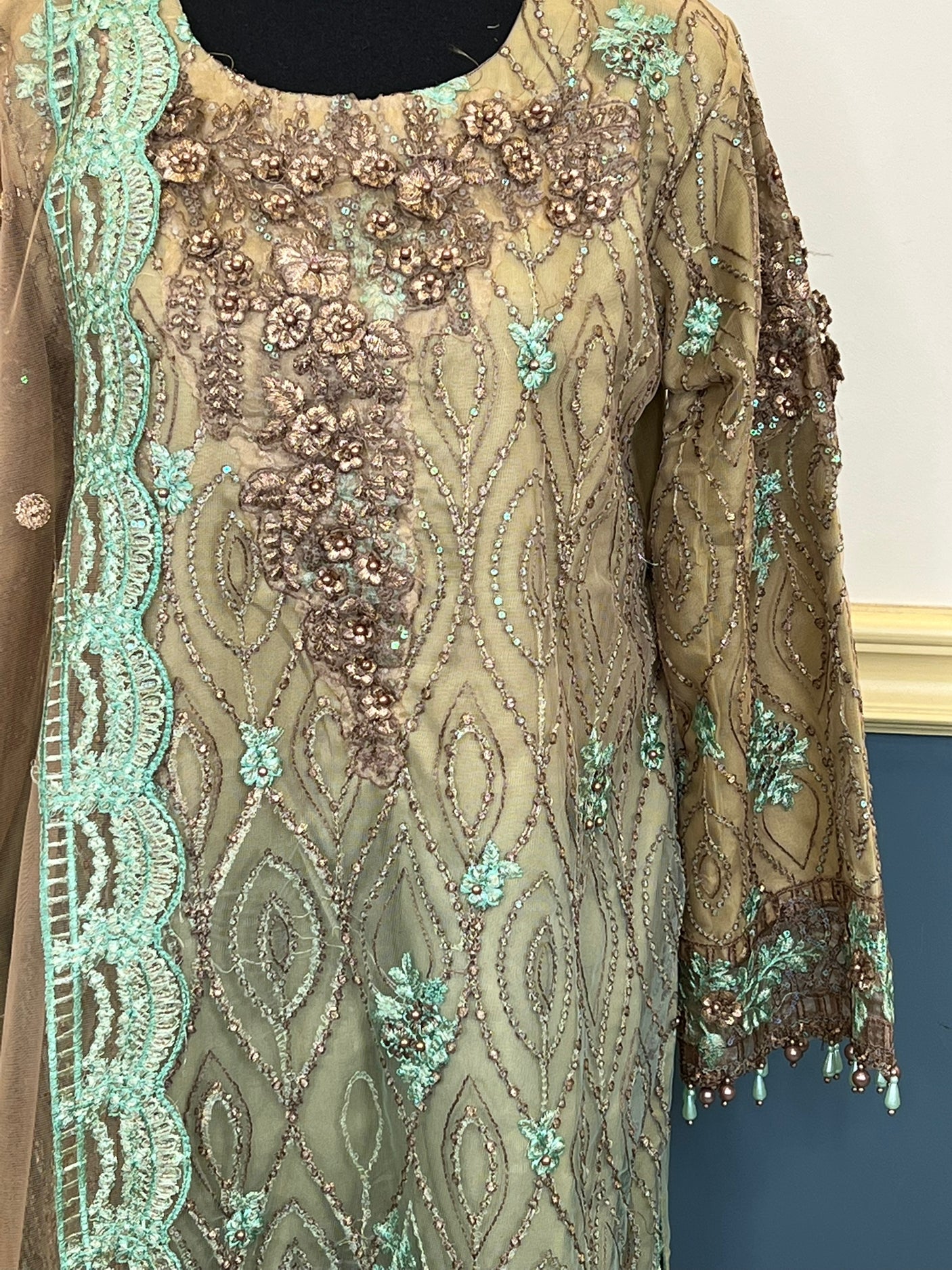 Pakistani Embroidered Luxury Party wear Ready To Ship