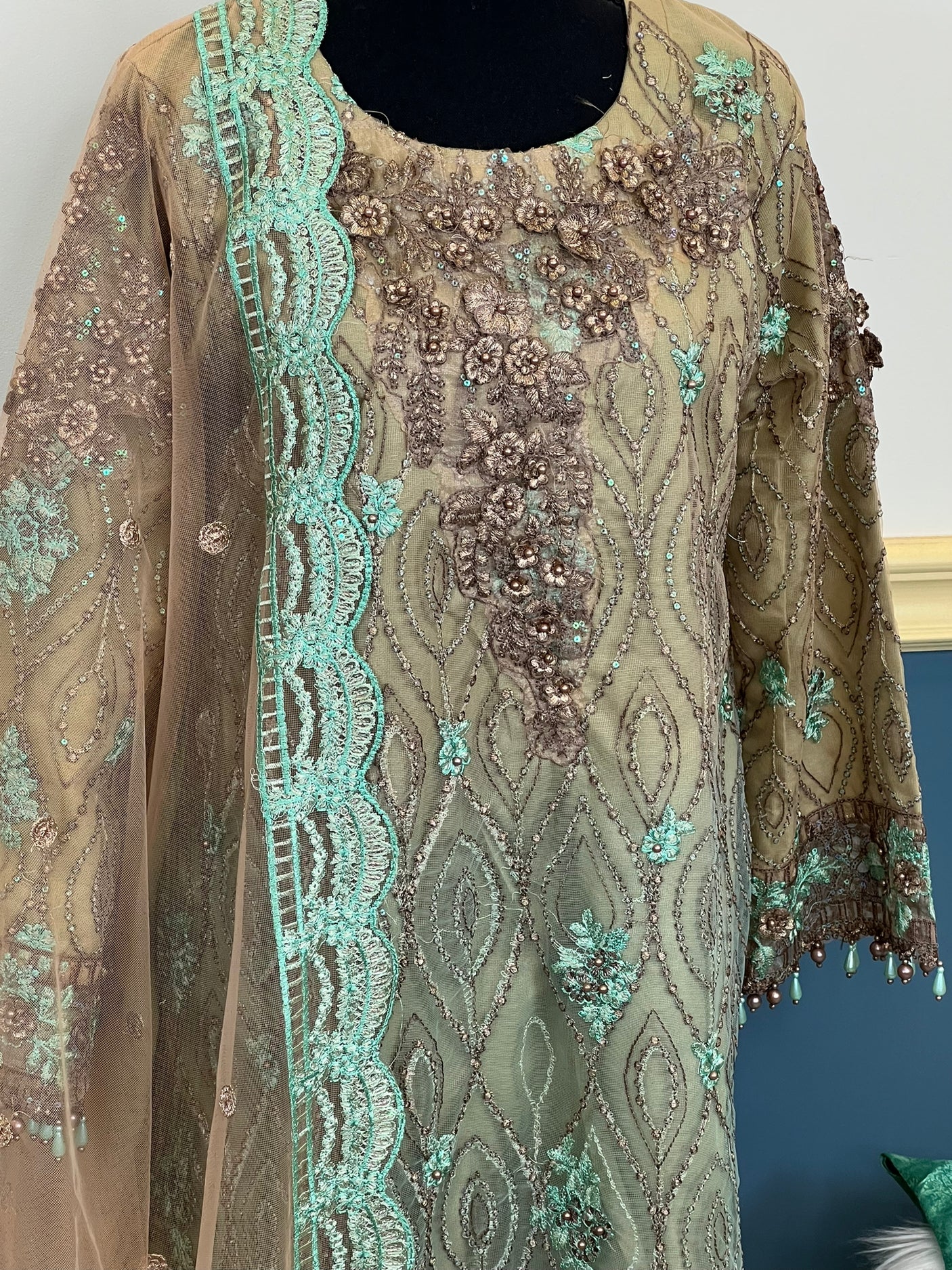 Pakistani Embroidered Luxury Party wear Ready To Ship