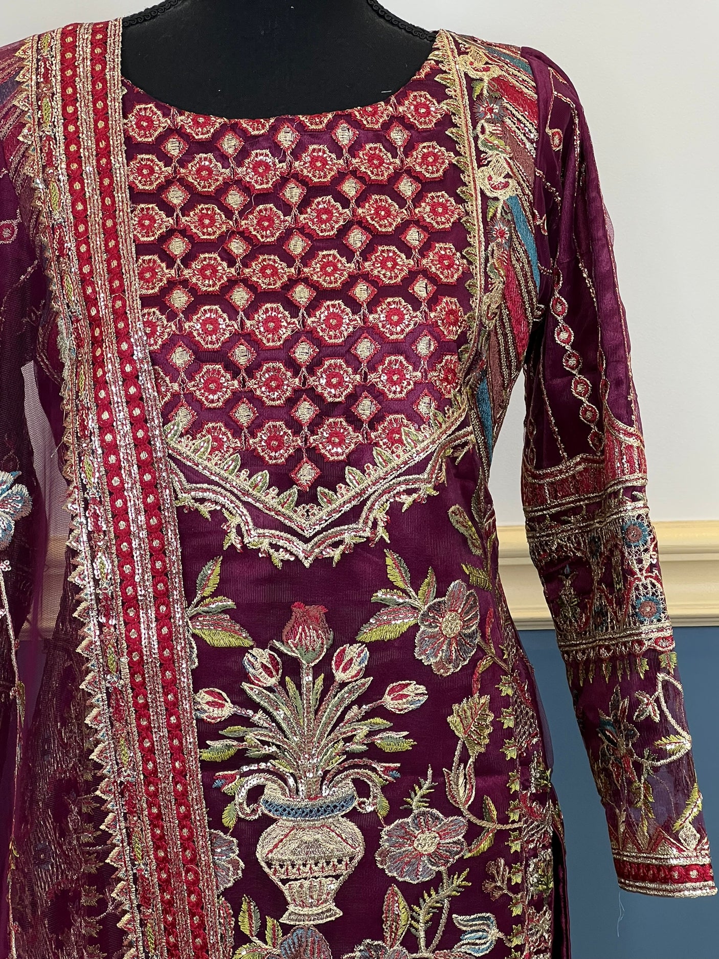 Pakistani Embroidered Luxury Party wear Ready To Ship