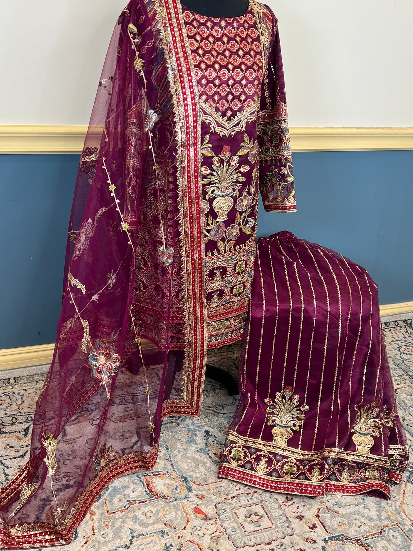 Pakistani Embroidered Luxury Party wear Ready To Ship