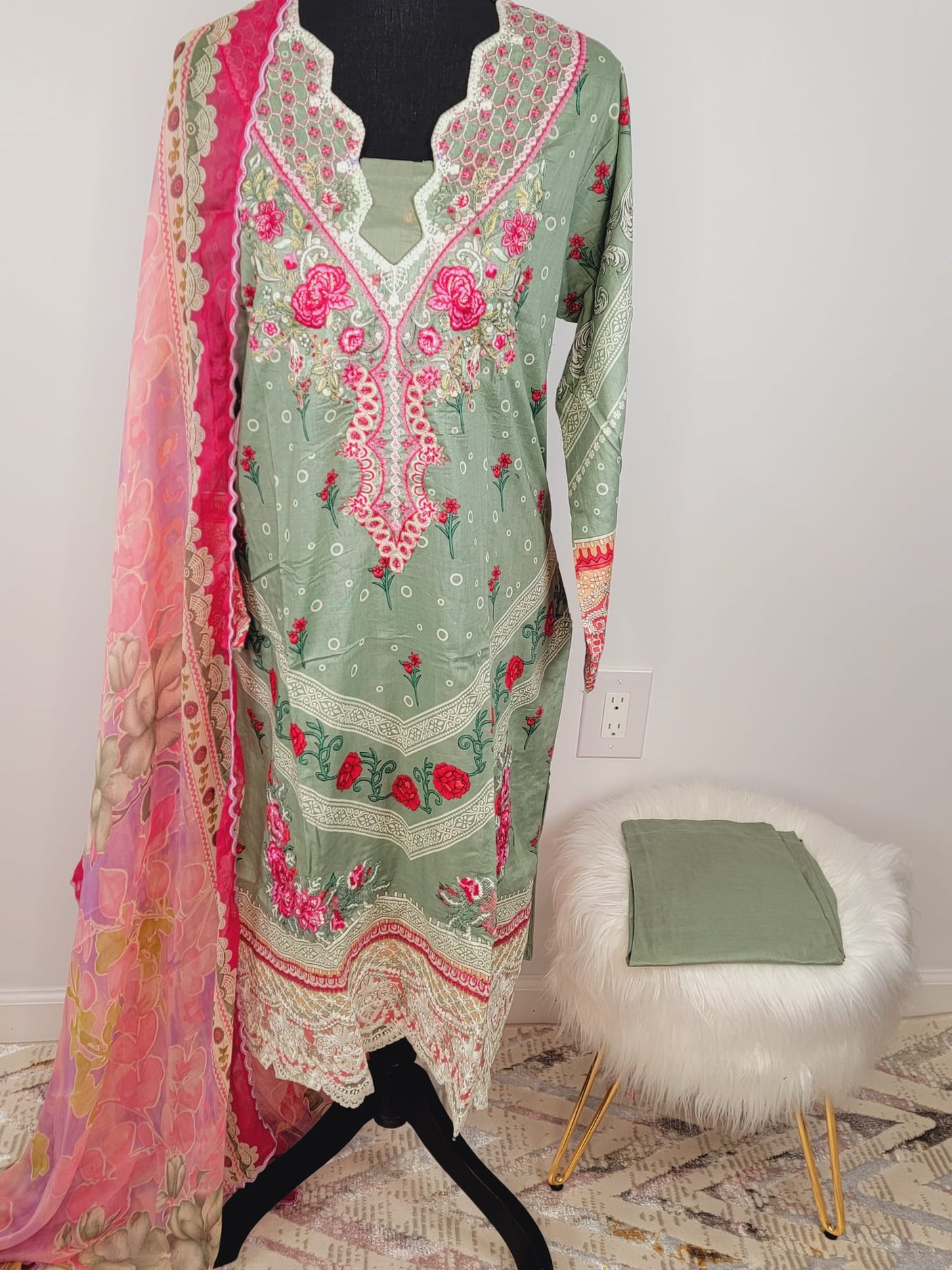 Pakistani Embroidered Lawn ready to ship