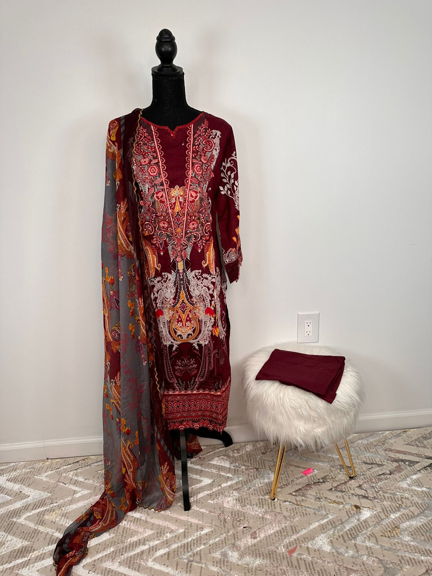 Pakistani Embroidered Lawn ready to ship