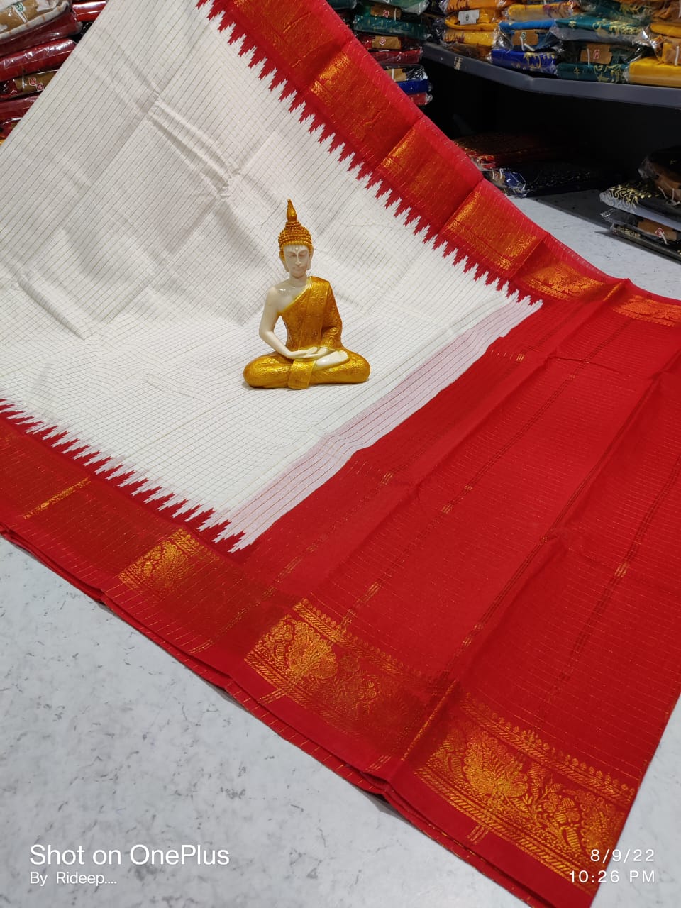 Madurai cotton Ganga yamuna border With contrast