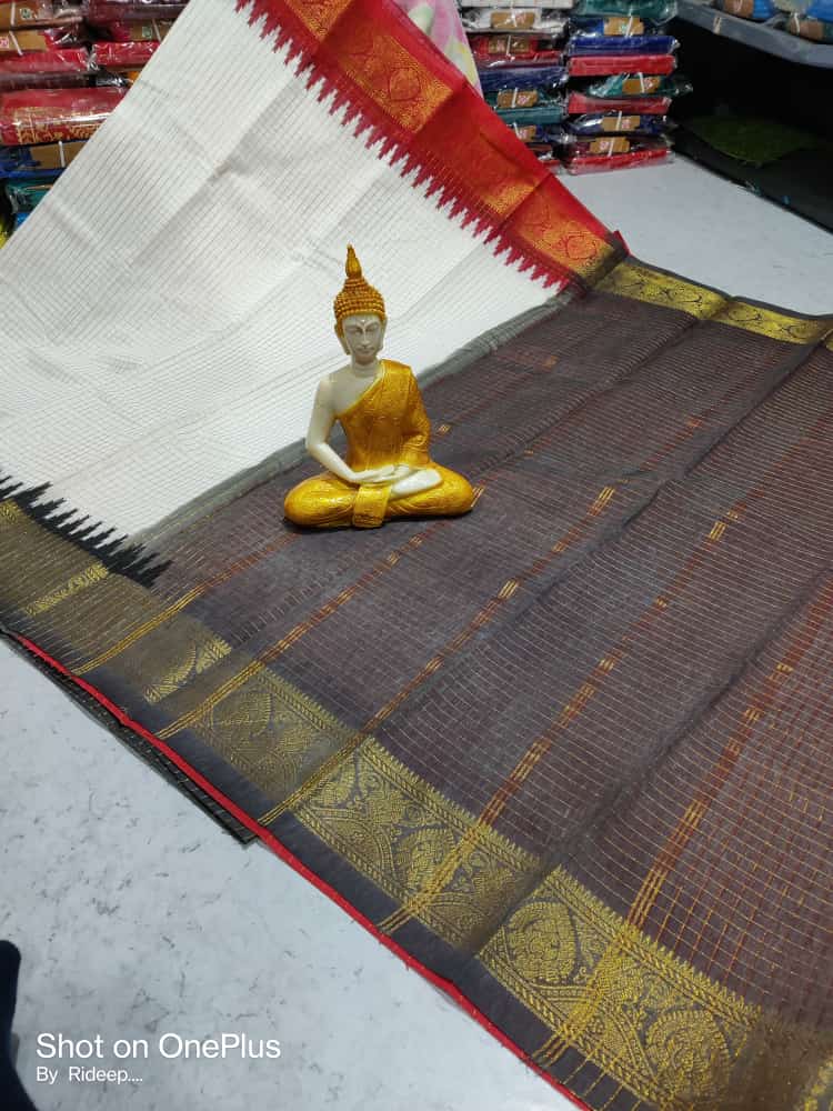 Madurai cotton Ganga yamuna border With contrast