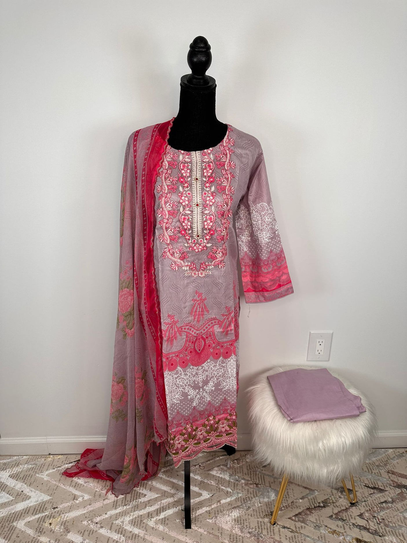 Pakistani Embroidered Lawn ready to ship